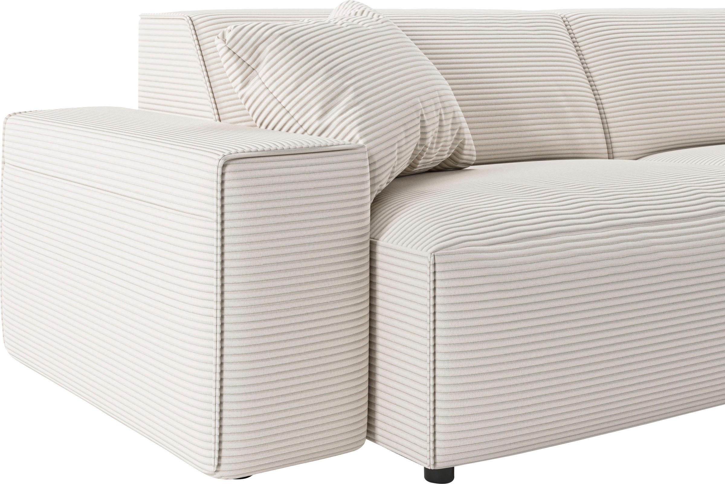 andas Ecksofa »Glimminge auch in Breitcord, Feincord, Bouclé + Easy care-Bezug«, L-Form, Breite 294, Zierkissen