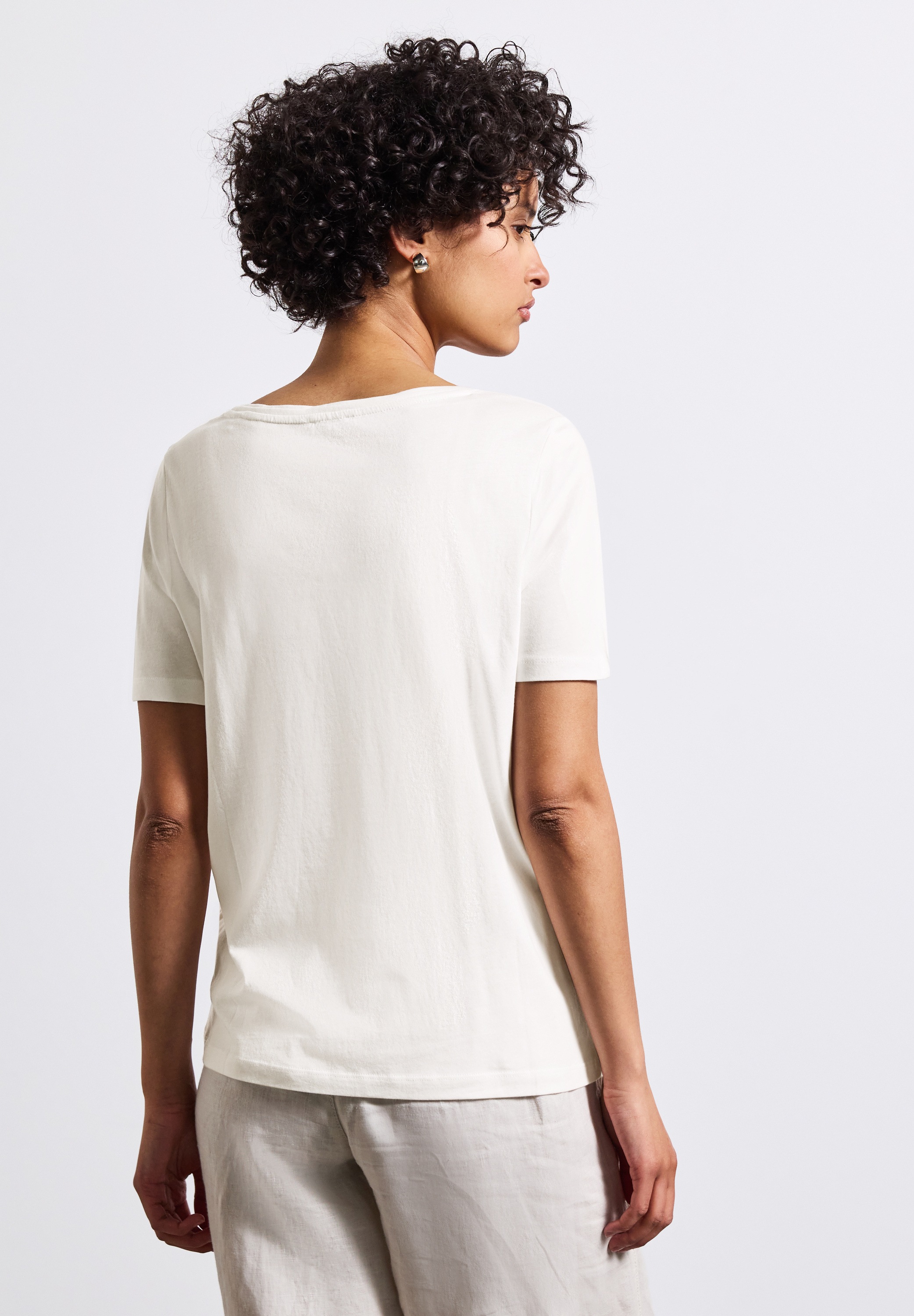 STREET ONE T-Shirt, mit Print und schimmerndem Folien-Wording günstig online kaufen