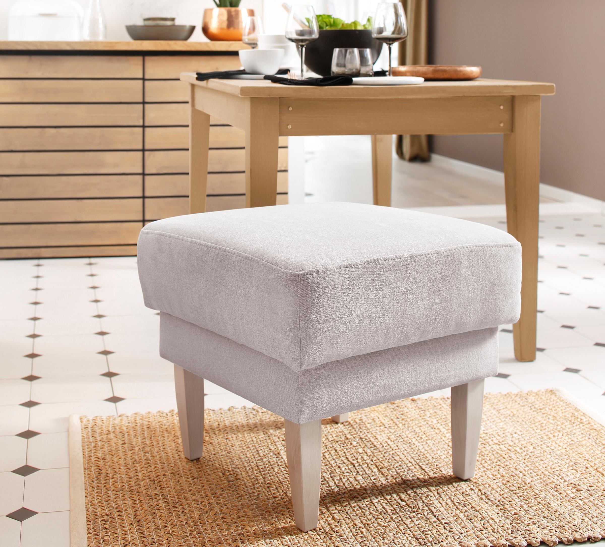 Home affaire Hocker »Scalea« mit Federkern-Polsterung