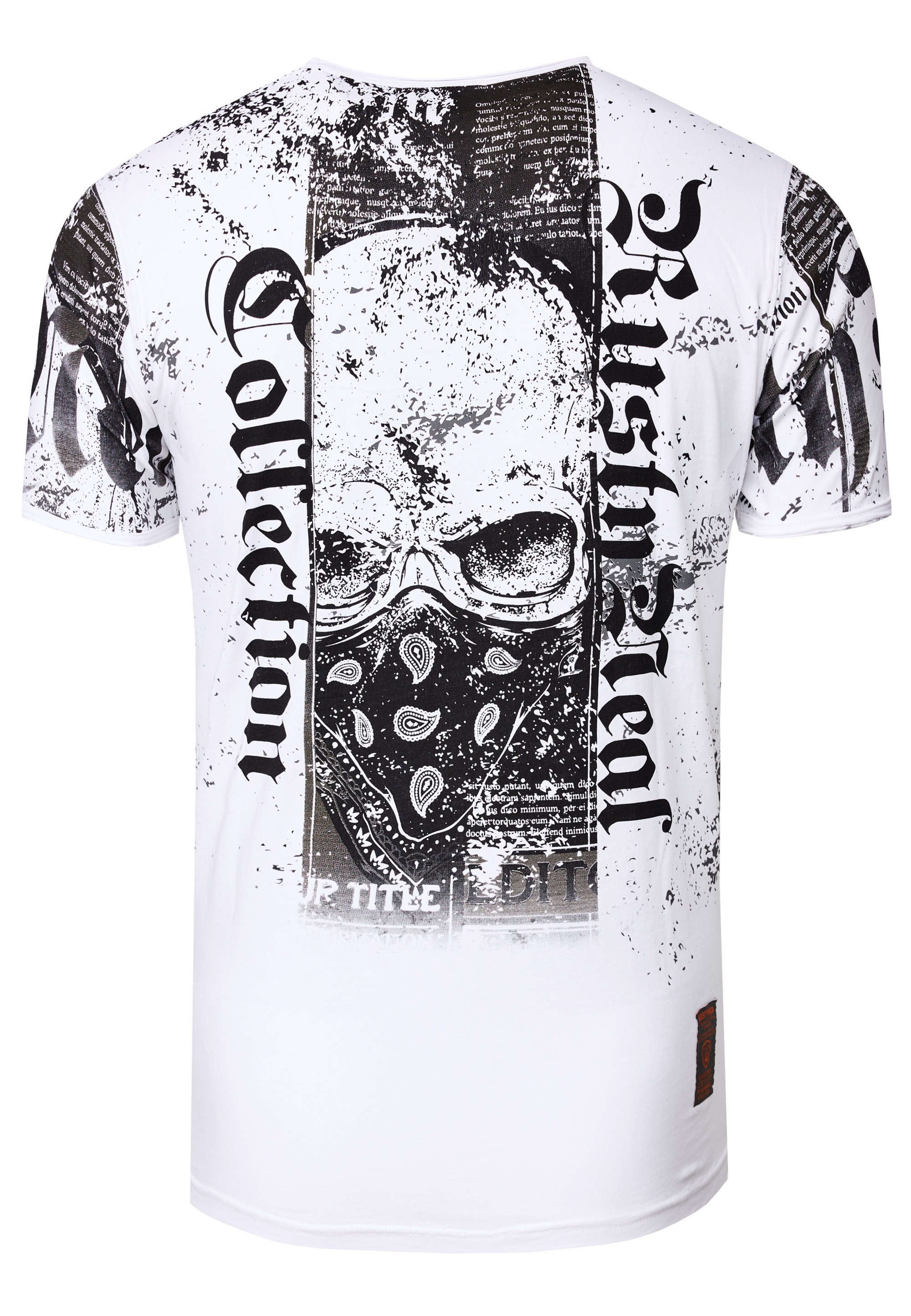 Rusty Neal T-Shirt, kaufen | BAUR Used-Look ▷ im mit Allover-Print