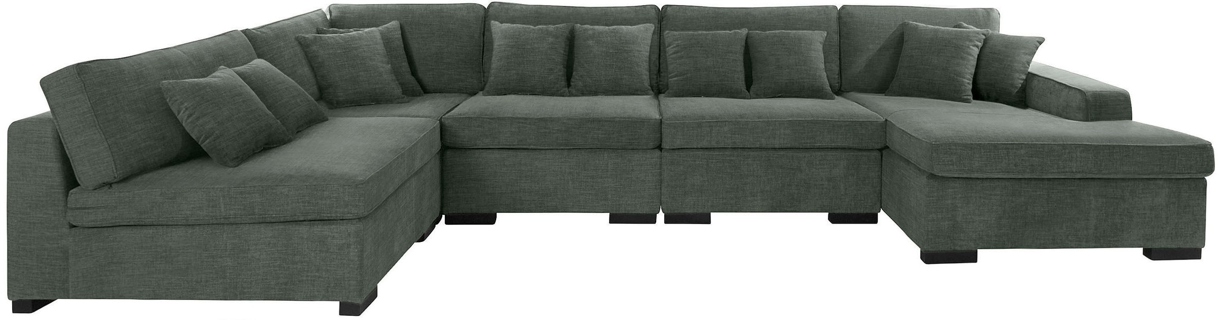 Home affaire Wohnlandschaft "Skara U-Form", Lounge-Sofa mit Federkernpolste günstig online kaufen