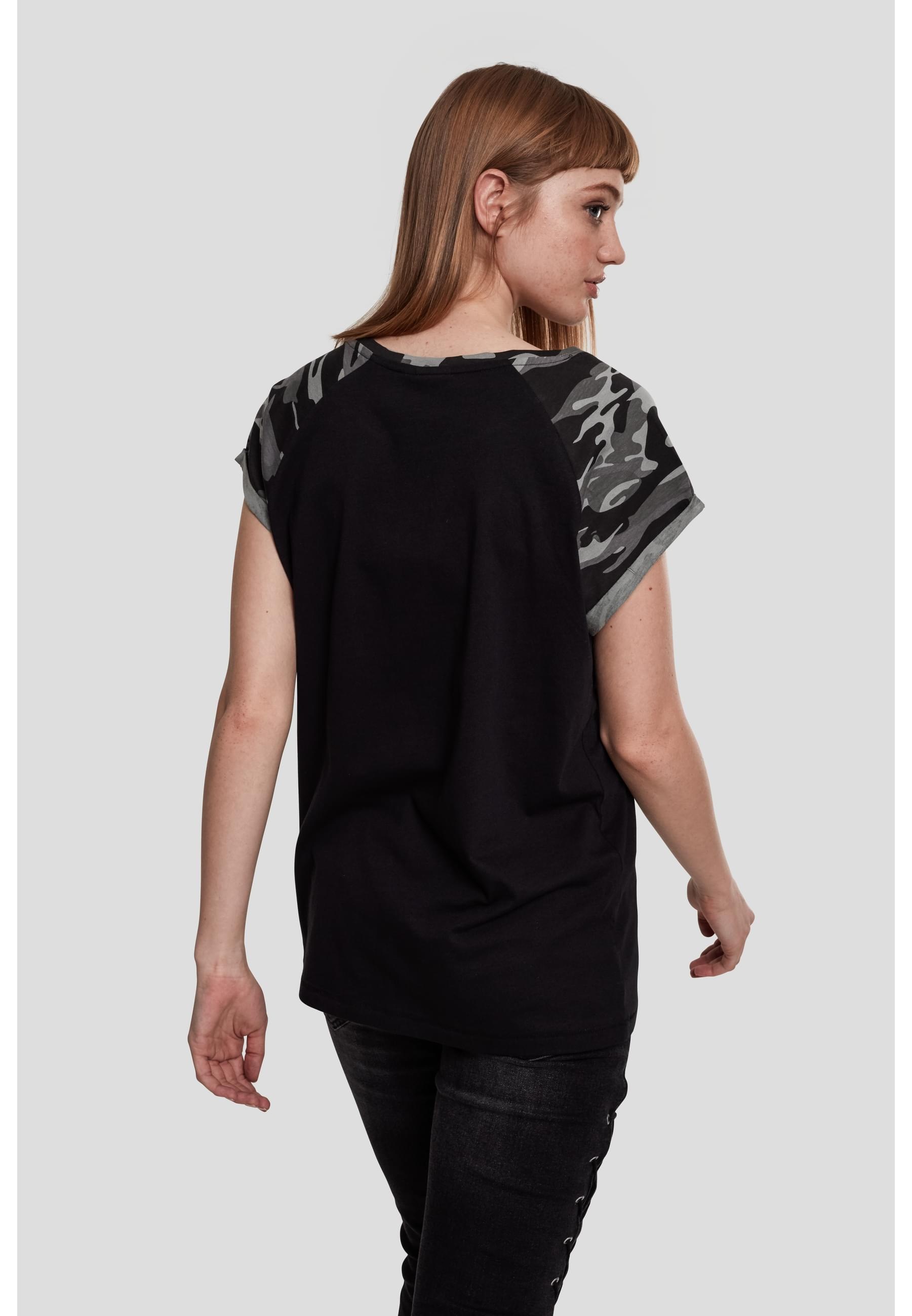 URBAN CLASSICS Kurzarmshirt »Urban Classics Damen Ladies Contrast Raglan Tee«, (1 tlg.)