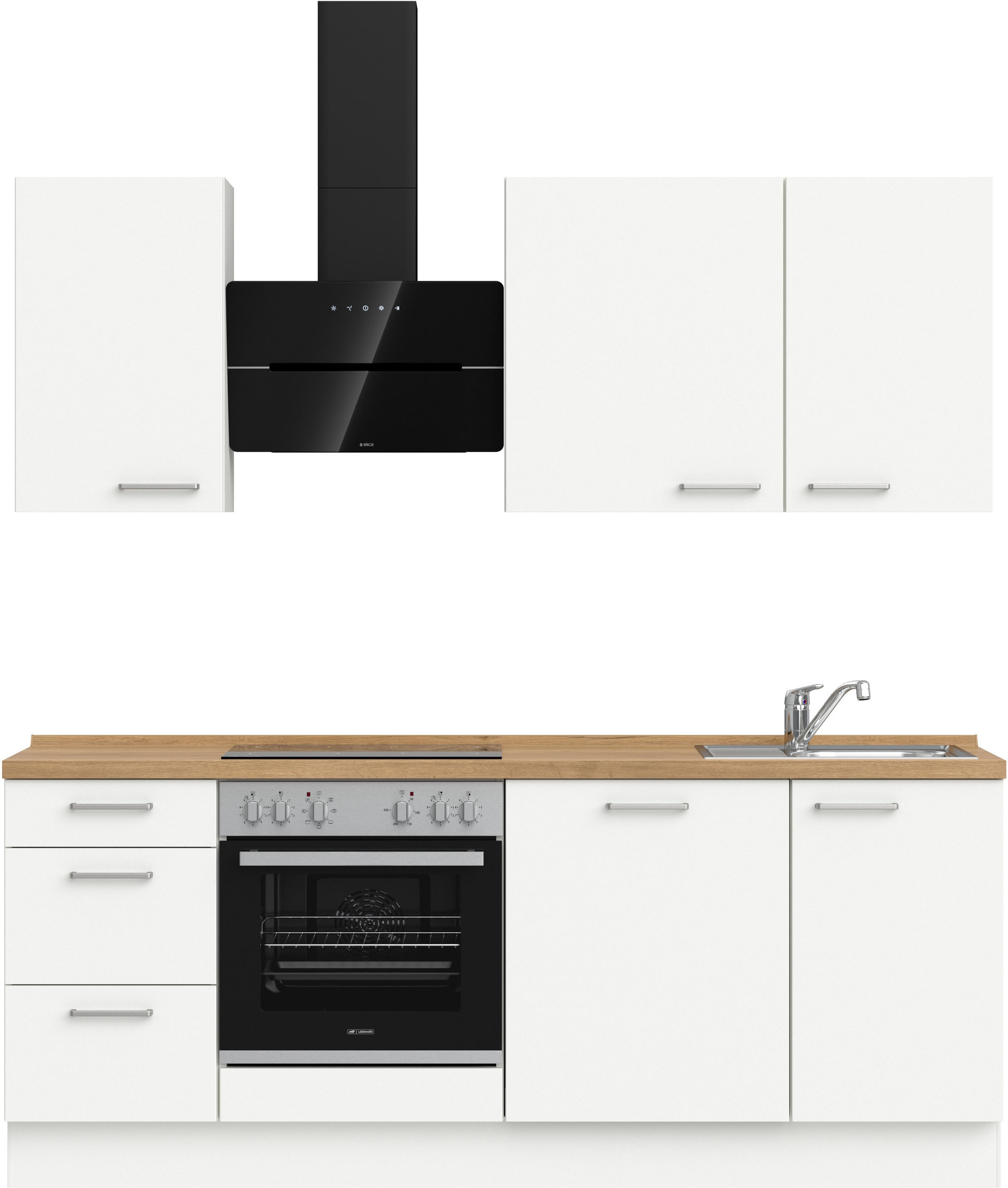 nobilia 1100000002199 ""Touch II", NEU: individuell anpassbar mit gratis Profi-Beratung" vormontiert, Breite 210 cm, Ausrichtung wählbar, wahlw. mit E-Geräten