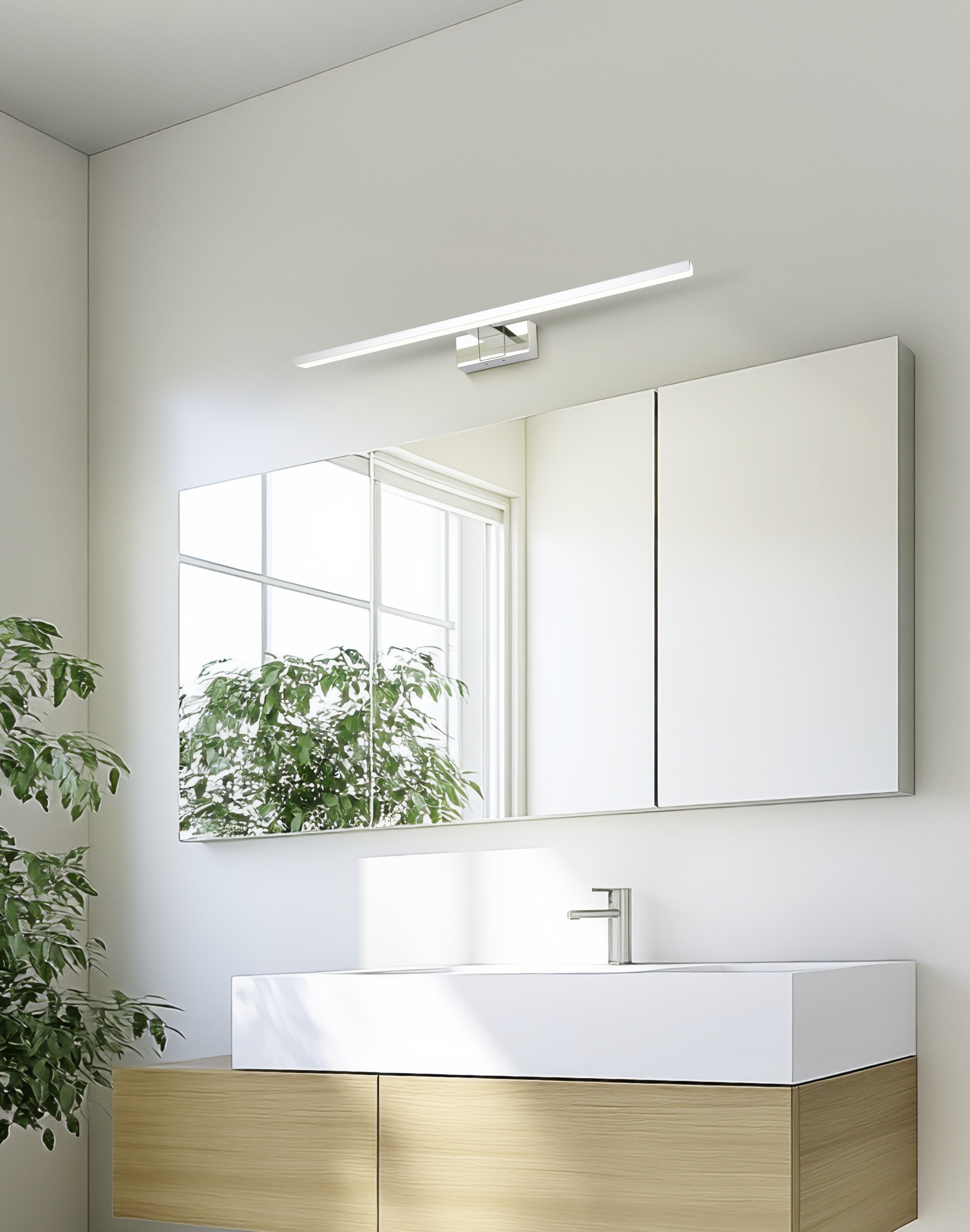 EGLO Spiegelleuchte »CONETTILLA Spiegellampe - Alu - LED - 10W - IP44« LED-Modul 1 Stk. Kaltweiß | Neutralweiß | Warmweiß