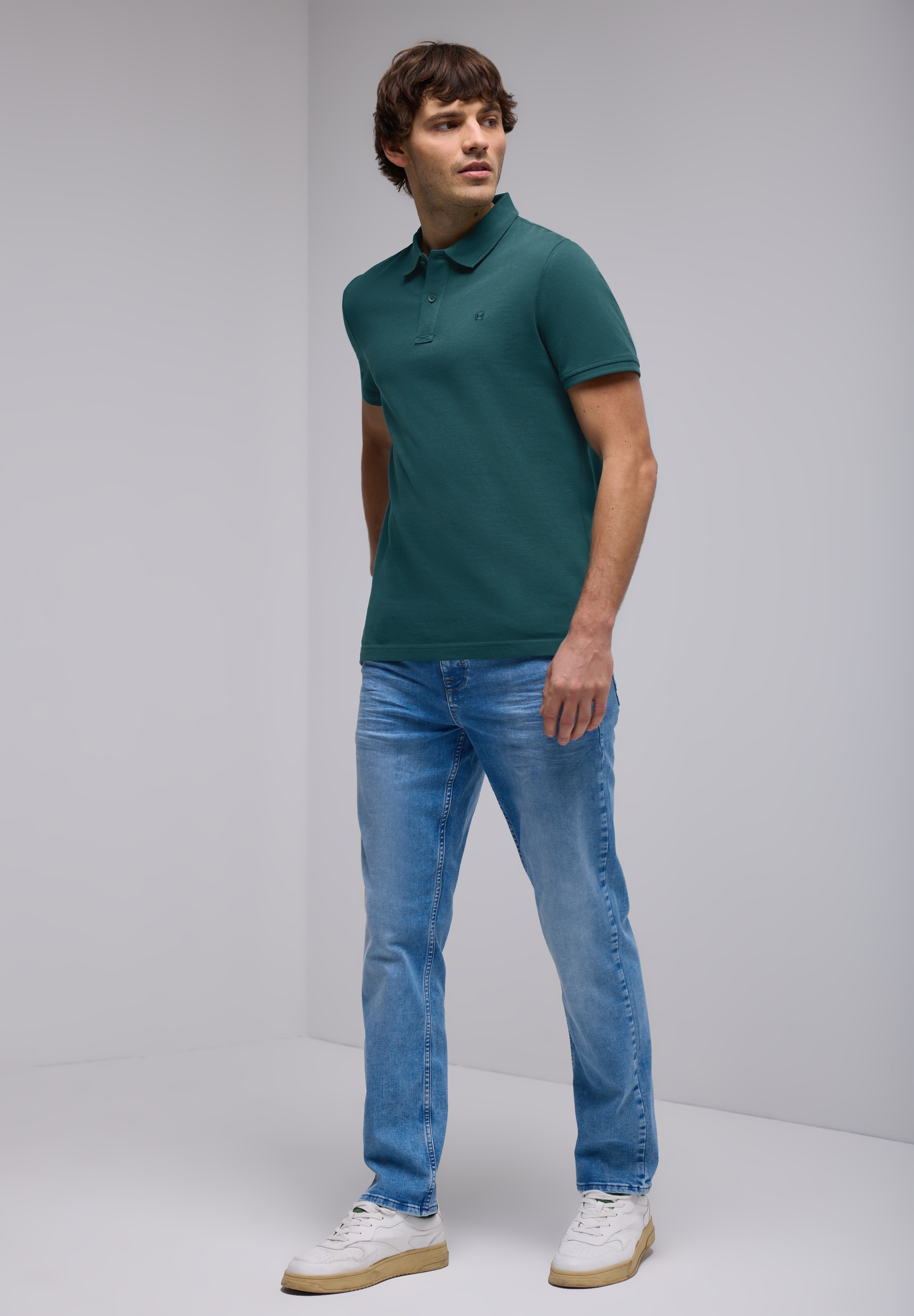 STREET ONE MEN Poloshirt, aus reiner Baumwolle