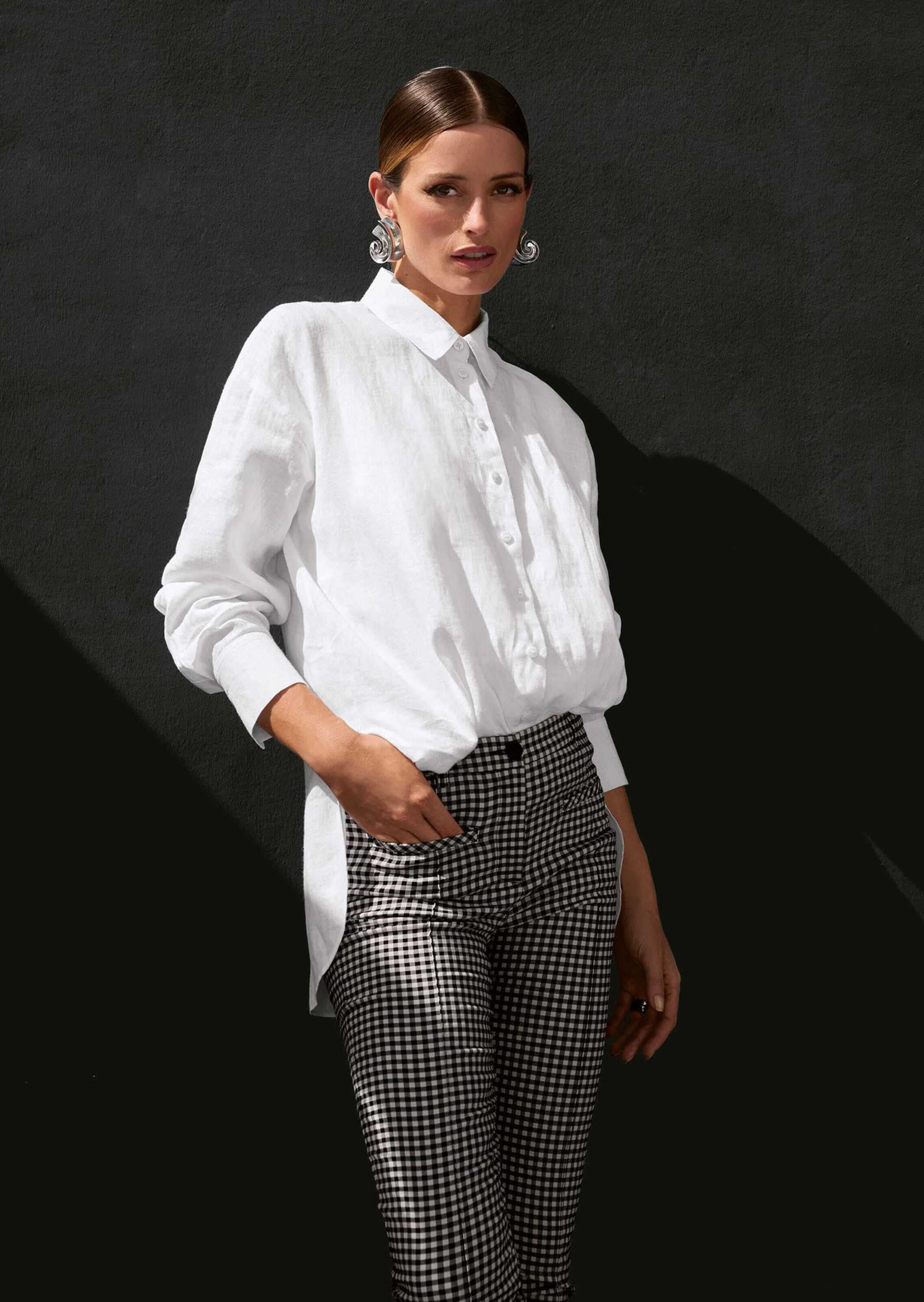 MADELEINE Hemdbluse »Hemd Leinenhemd im Oversize-Look«