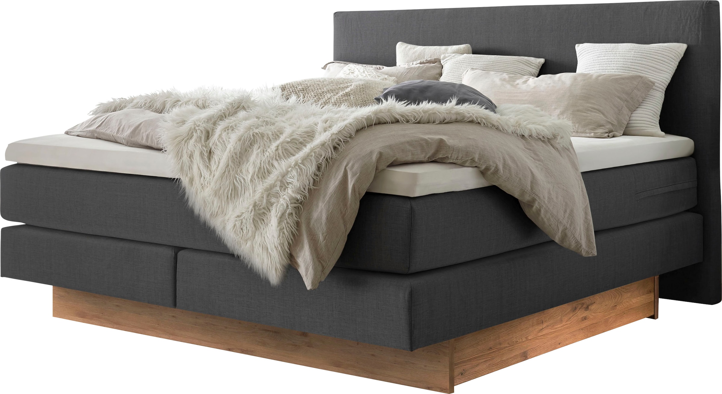 HASENA Boxspringbett "Denver", mit zwei Bettkästen inklusive gedämpftem Sel günstig online kaufen