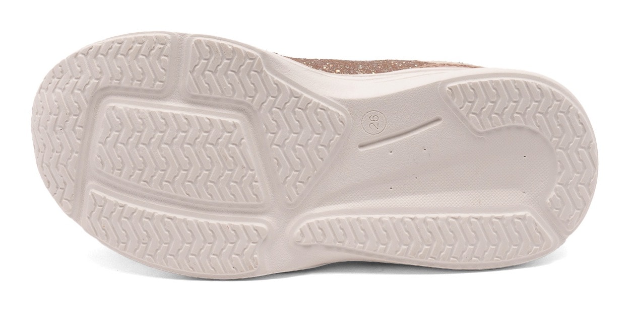 Bisgaard Sneaker »yuki glitter Weite: normal«, Freizeitschuh, Mädchen Schuh mit Klett, Größenschablone zum Download