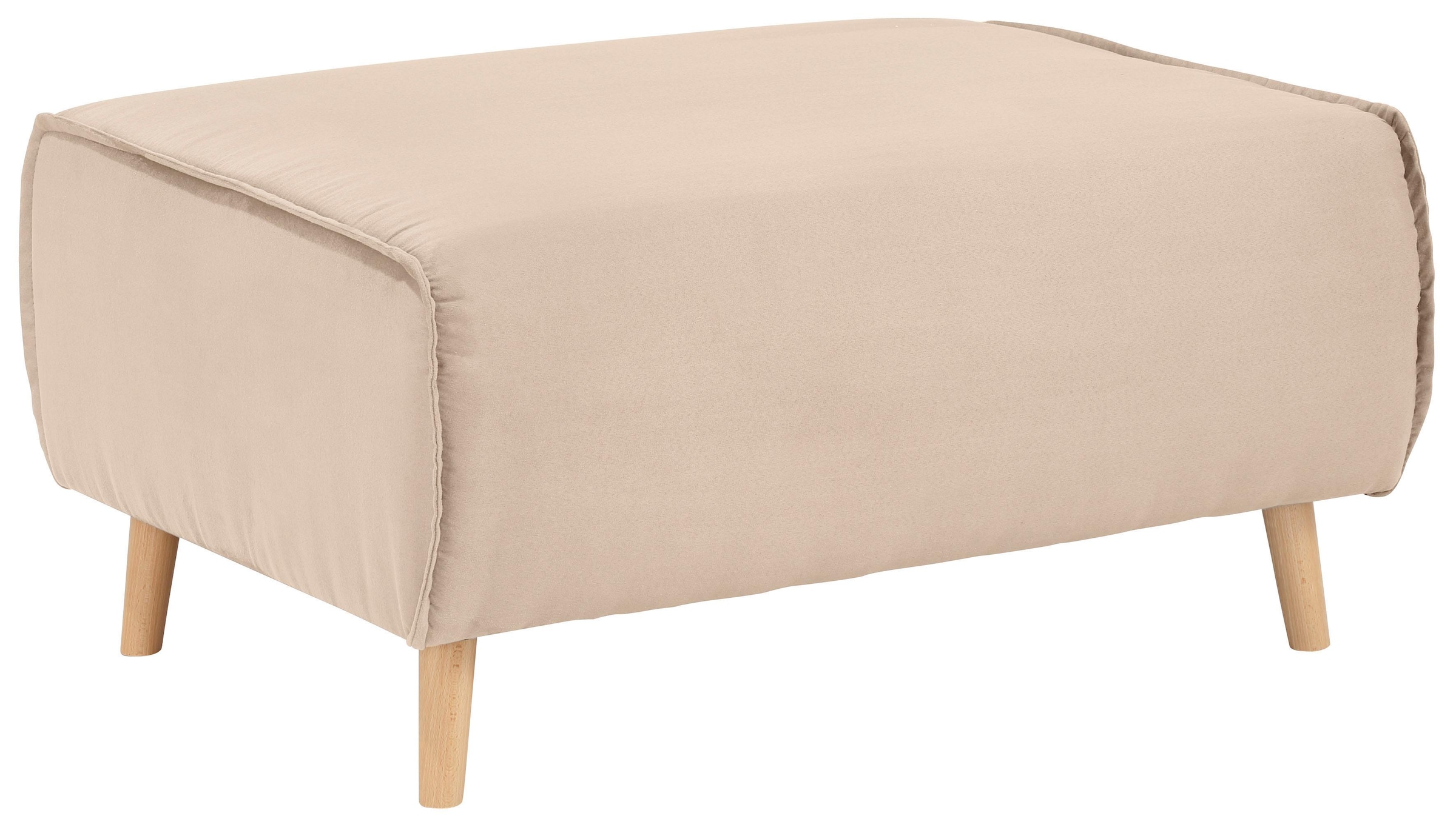 Home affaire Hocker »Julia«, mit Keder und Holzfüßen