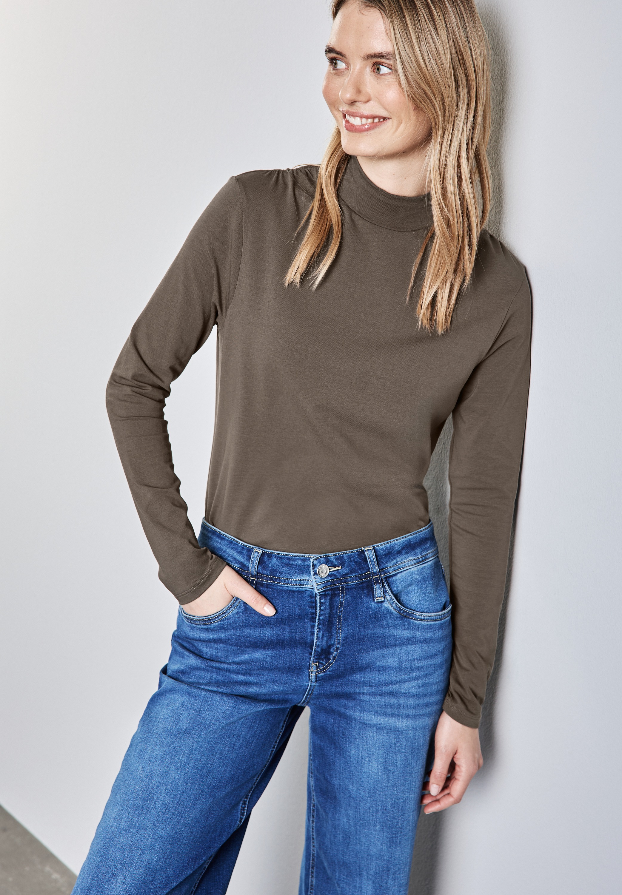 STREET ONE Langarmshirt mit Turtleneck