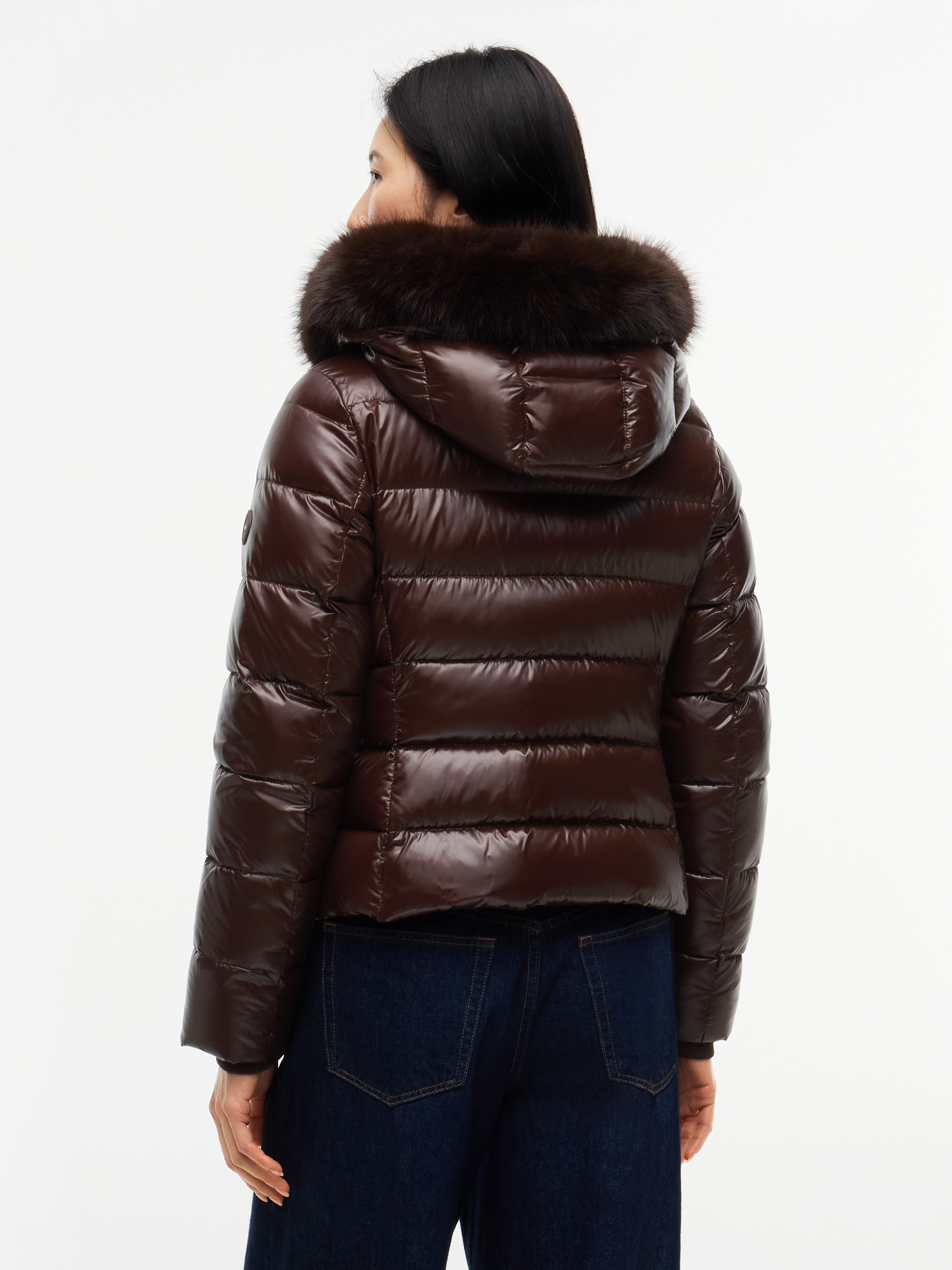 Tommy Hilfiger Steppjacke »GLOSS DOWN FITTED JACKET« Kunstfaser, in leicht glänzender Optik