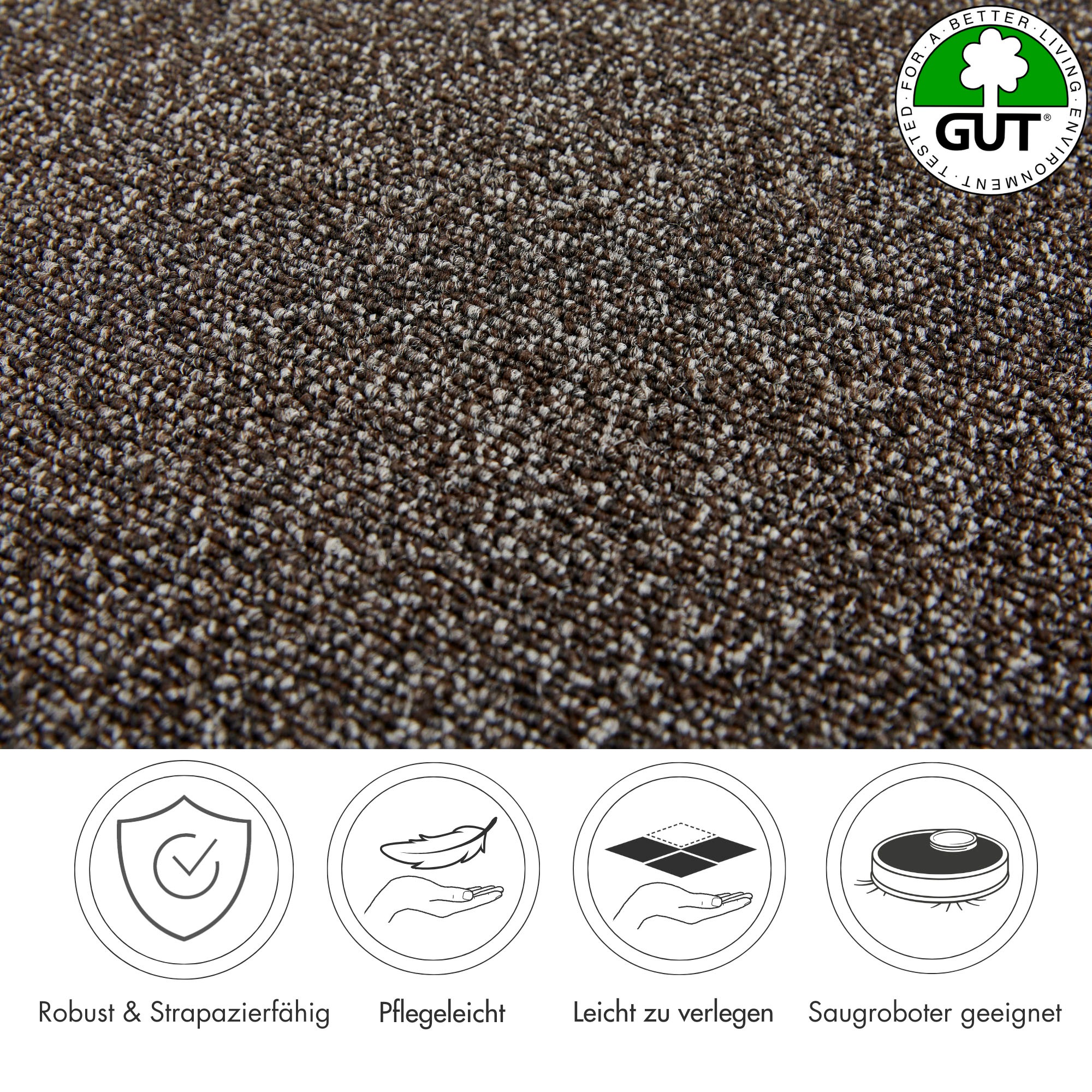 ANDIAMO Matz Carpet Brown/Black 500x500cm 2