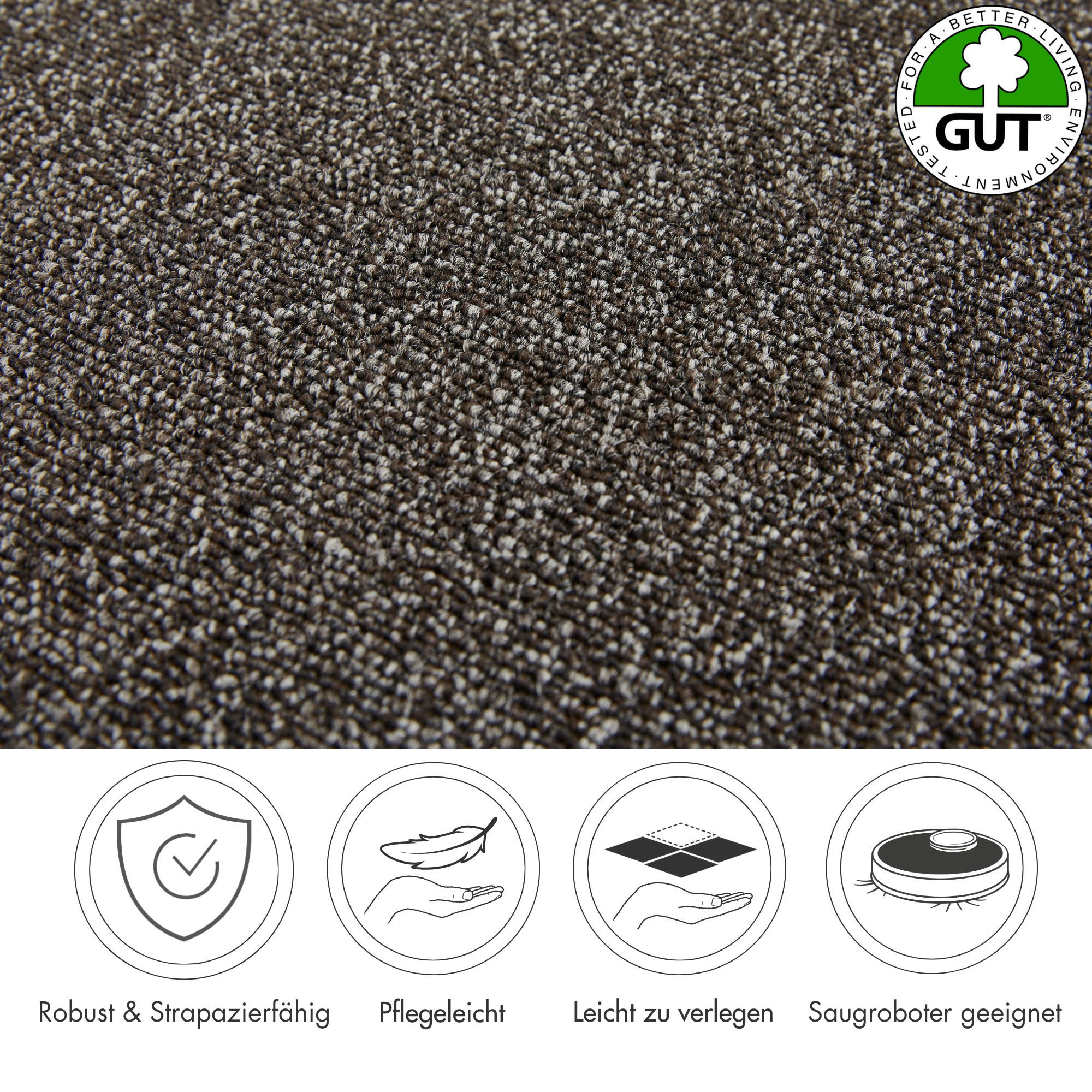 Thumbnail - Andiamo Teppichboden "Matz, Schlinge, Made in Belgium", rechteckig, 6 mm Höhe, meliert, Breite 400 cm oder 500 cm, strap...
