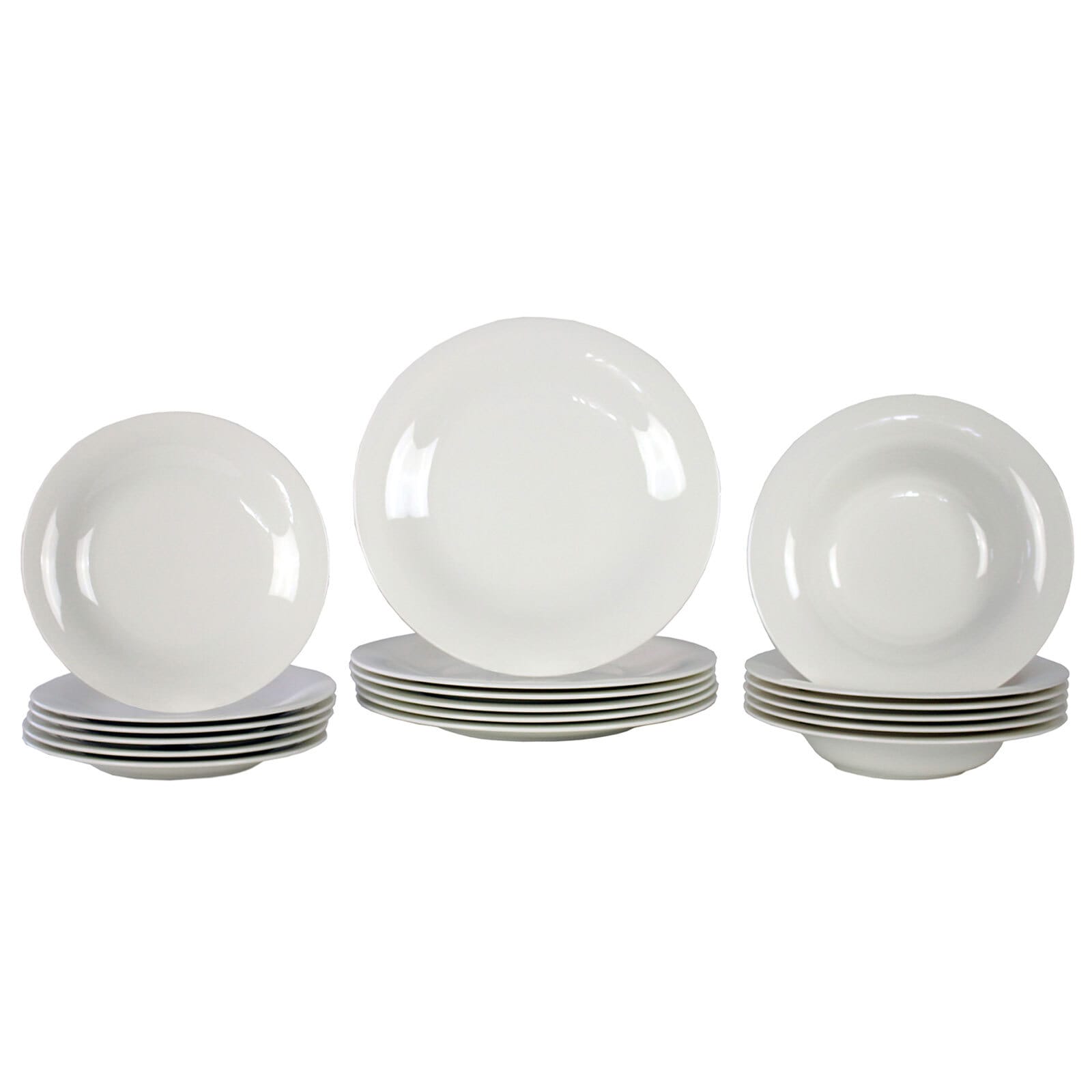 Villeroy & Boch Geschirr-Set "Teller-Set New Cottage Basic 18er Set weiß" Spülmaschinengeeignet, Mikrowellengeeignet