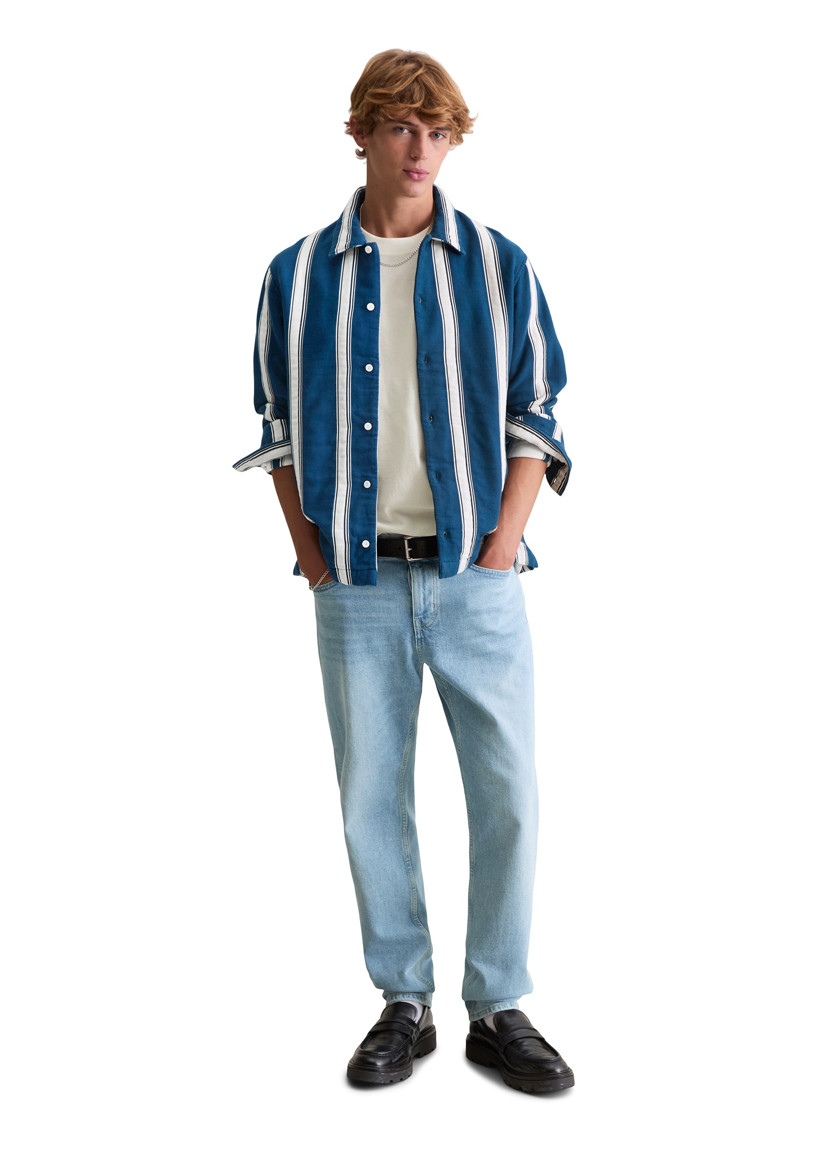 Marc O'Polo DENIM Kurzjacke »mit vertikalen Streifen« ohne Kapuze