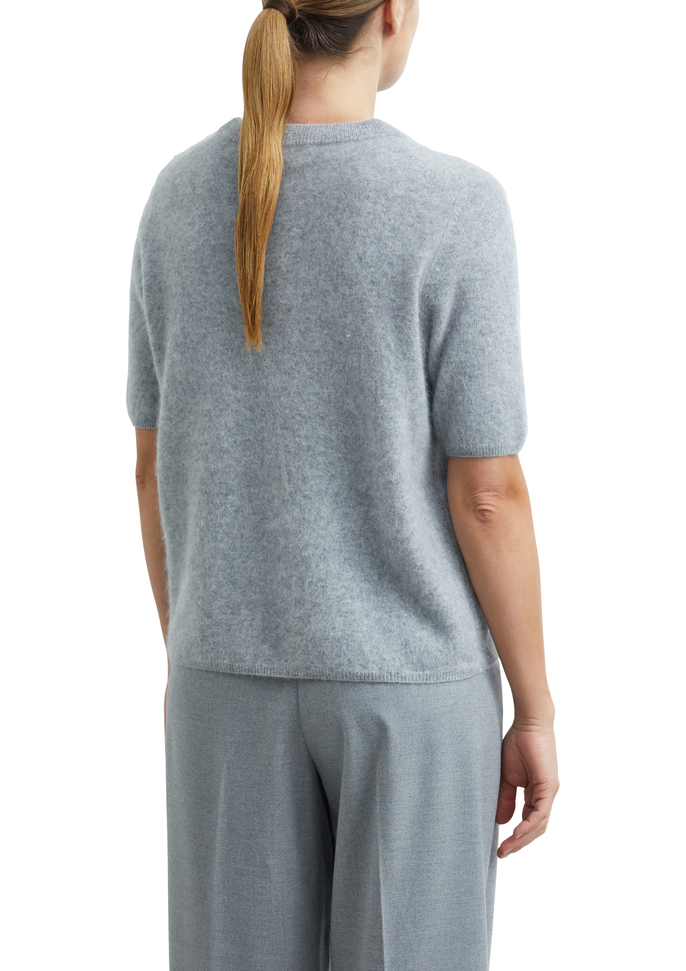 Comma Strickpullover Halbarm-Pullover aus Wolle / Rundhals
