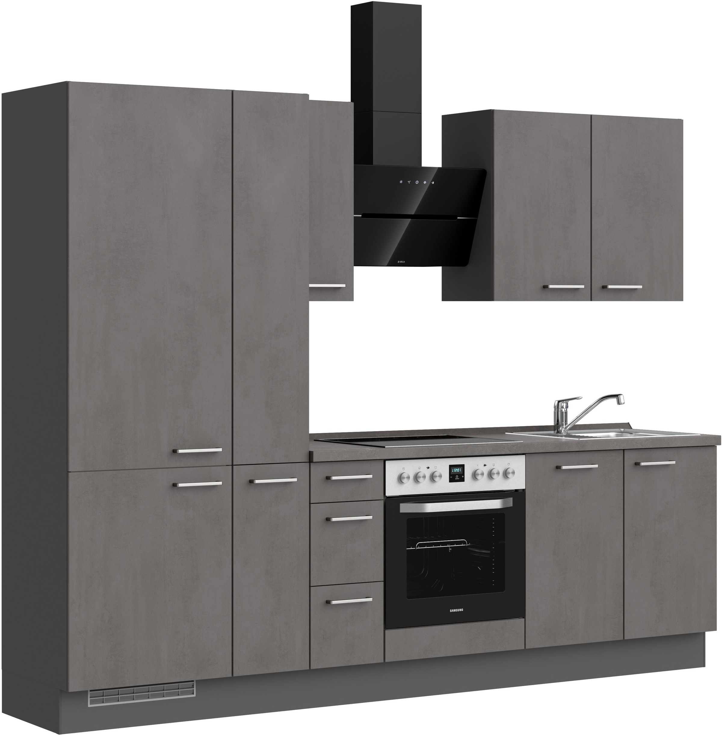nobilia® Küchenzeile »"Riva II"«, vormontiert, Ausrichtung wählbar, Breite 270 cm, wahlw. mit E-Geräten