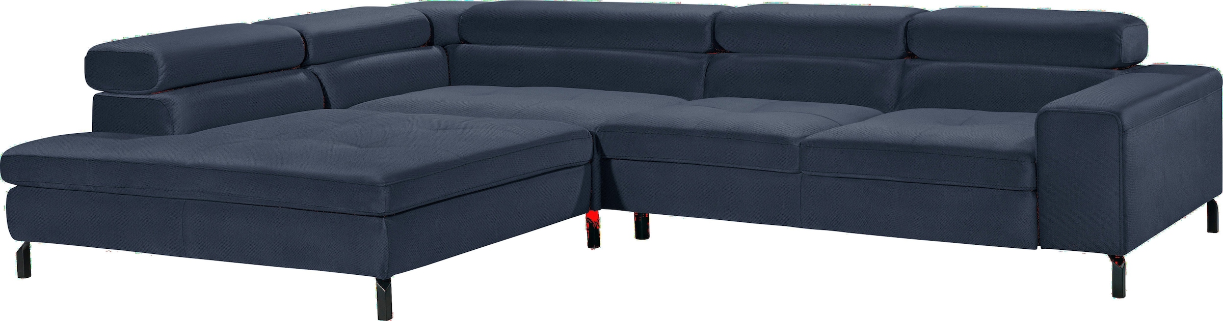 GALLERY M branded by Musterring Ecksofa »Felicia Due L-Form«, Wahlweise mit Sitzvorzug, inkl. Kopfteilverstellung, Sitzhöhe 43 cm