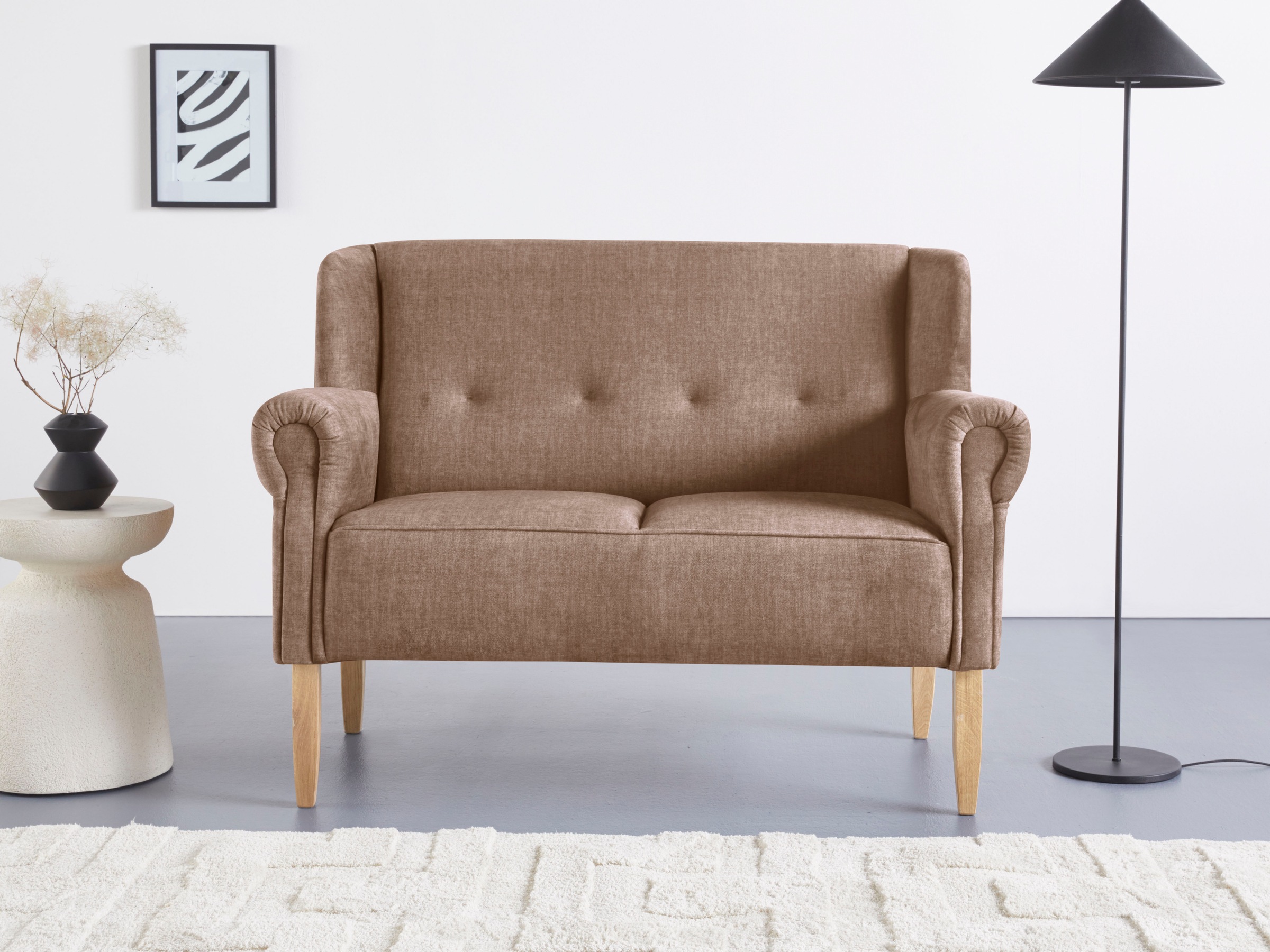 Home affaire Küchensofa "Moro Couch mit Federkern, bequem, Breite 142cm" in verschiedenen Stoffen und Farben