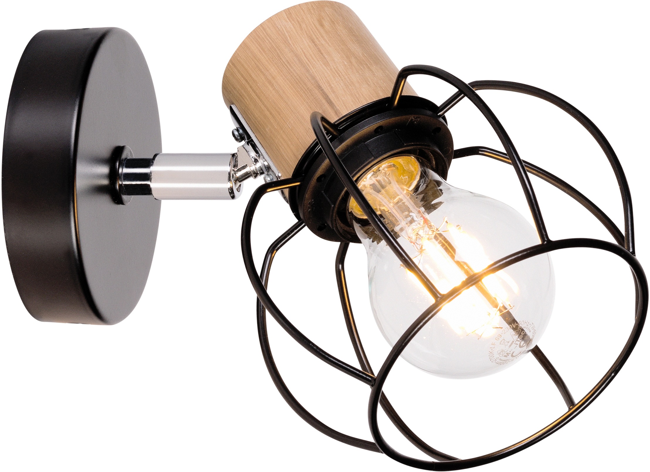 BRITOP LIGHTING Wandleuchte »Phiphi«, 1 flammig, Leuchtmittel E27 | ohne Leuchtmittel-Leuchtmittel wechselbar, Dekorative Leuchte aus Metall, passende LM E27 / exkl., Made in Europe