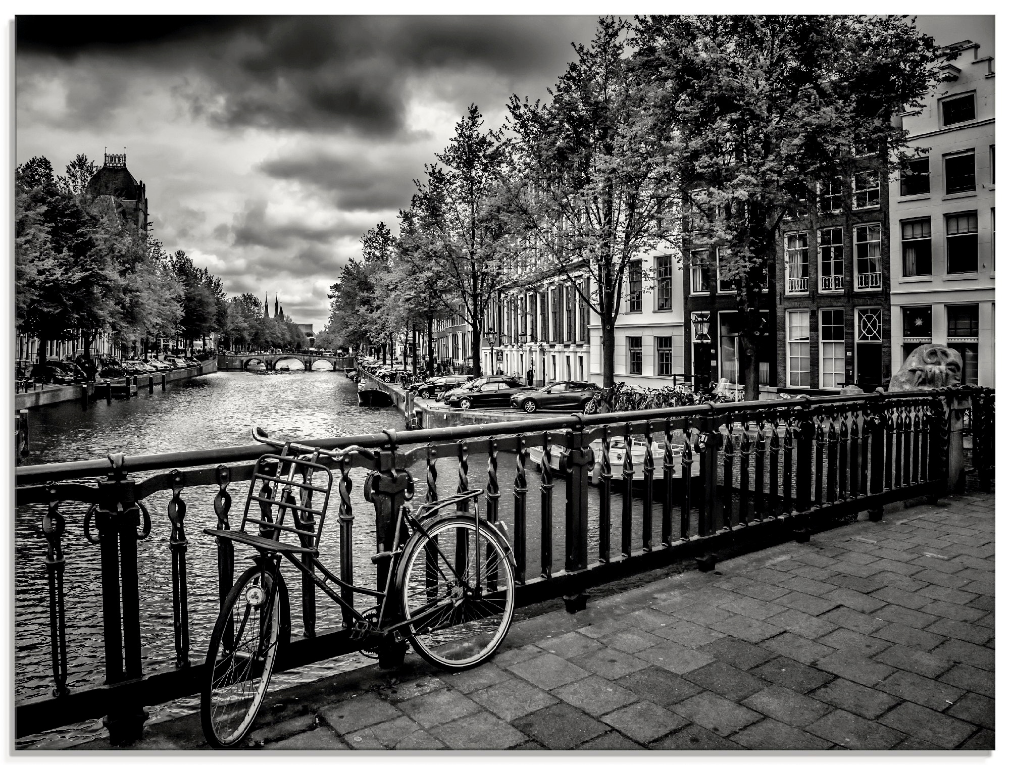 | bestellen Niederlande, verschiedenen Größen »Amsterdam in I«, Artland BAUR Keizergracht St.), Glasbild (1