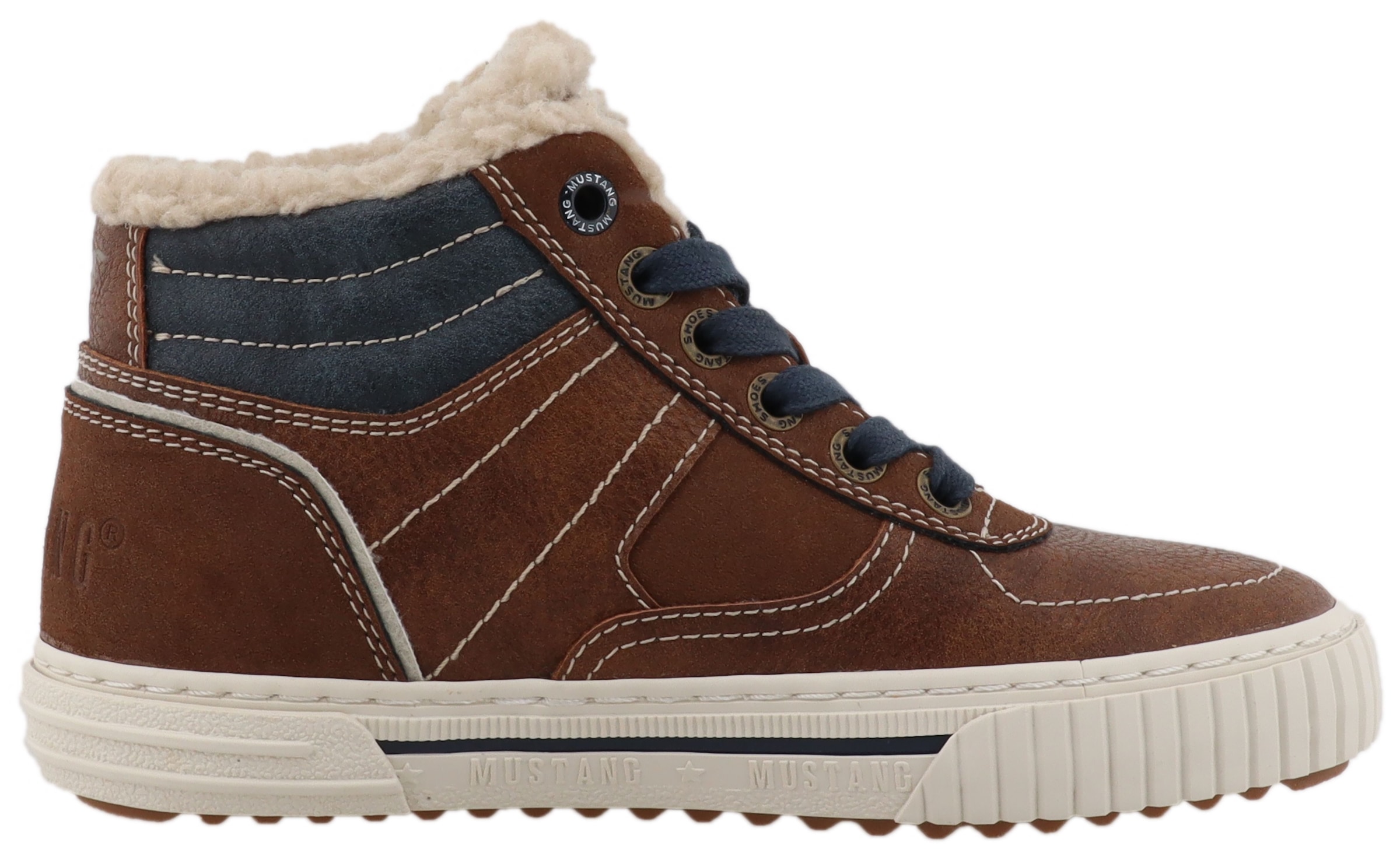 Mustang Shoes Sneaker »Ezio«, High Top Sneaker, Schnürboots mit Reißverschluss