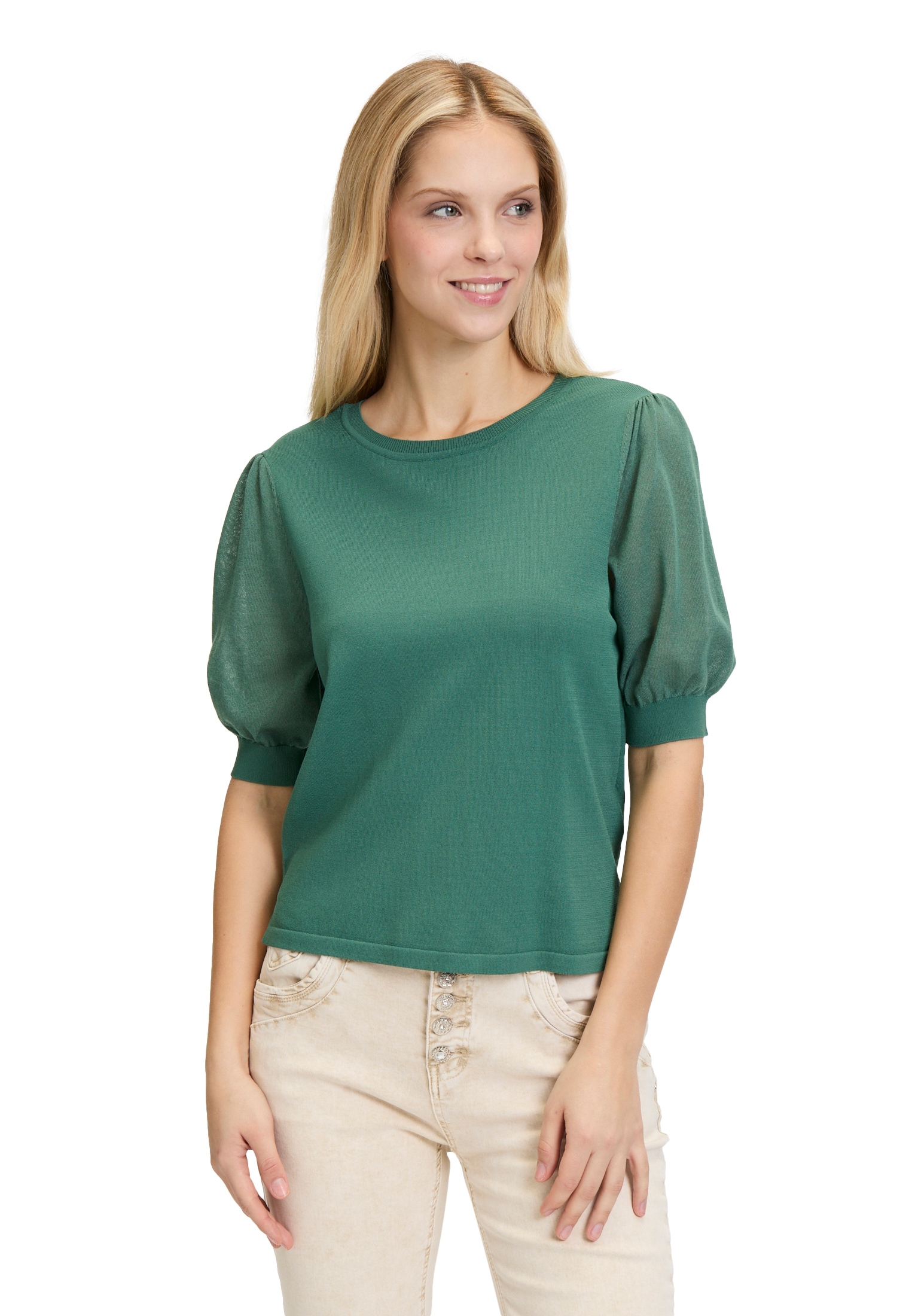 Cartoon Kurzarmshirt "Damen Strickpullover mit Rundhalsausschnitt" 1 Stk. t günstig online kaufen