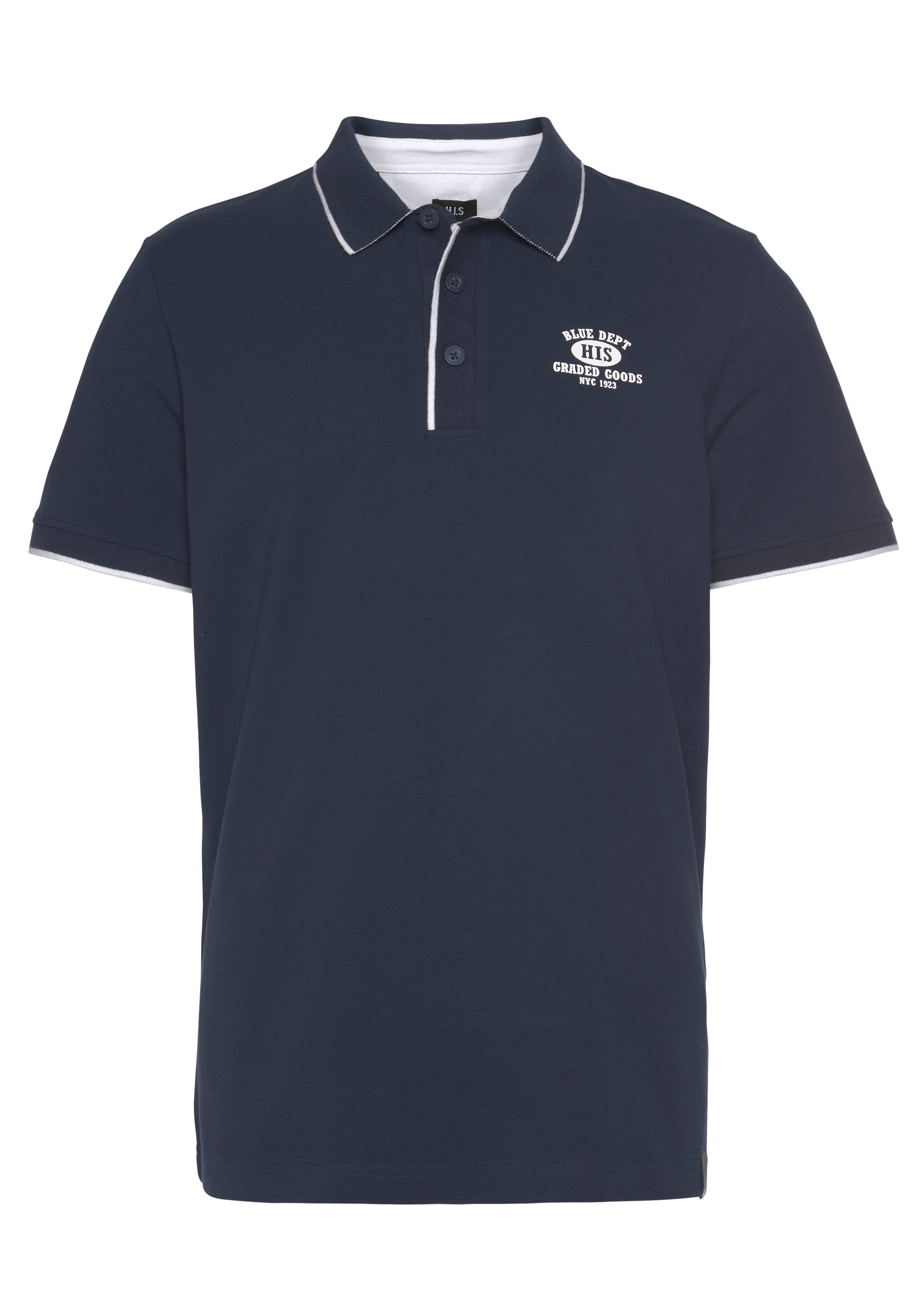 H.I.S Poloshirt, Kurzarm, schmal geschnitten, mit Polokragen, aus Piqué-Stoff