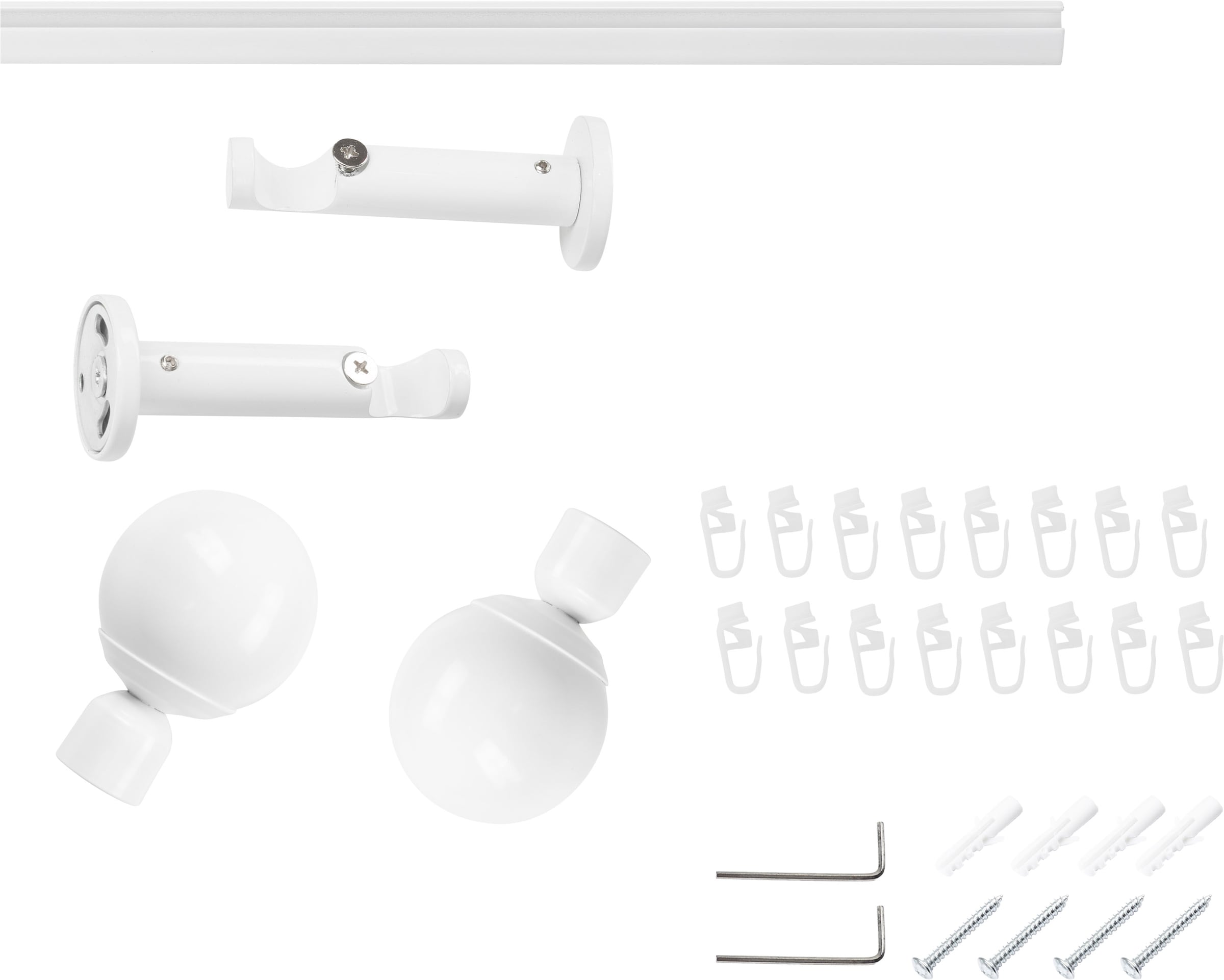 SN DECO GROUP Gardinenstange Ø 19 mm 1 läufig-läufig Fixmaß;kürzbar