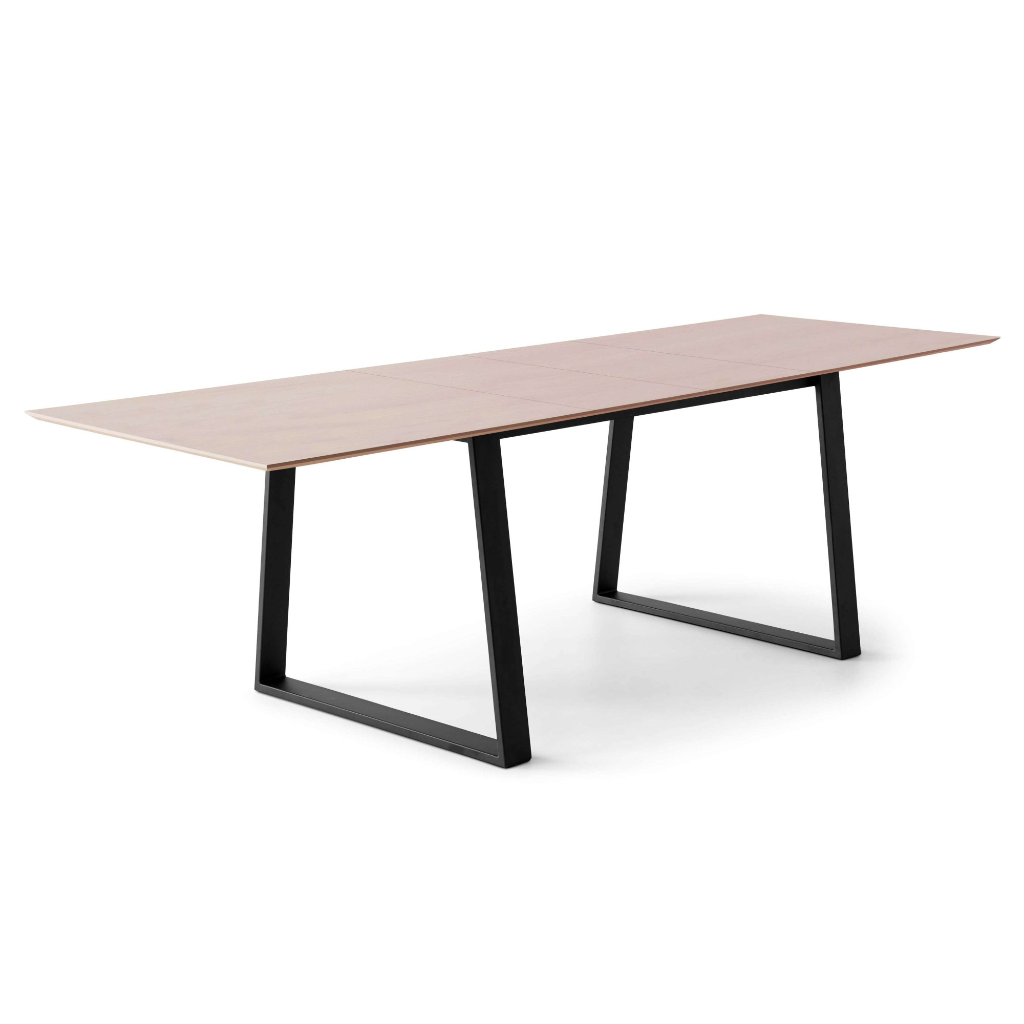 Hammel Furniture Esstisch »Meza Designtisch mit Auszugsfunktion und 2 Einlegeplatten«, bootsförmige Tischplatte MDF,Trapez gestell, in zwei Breiten