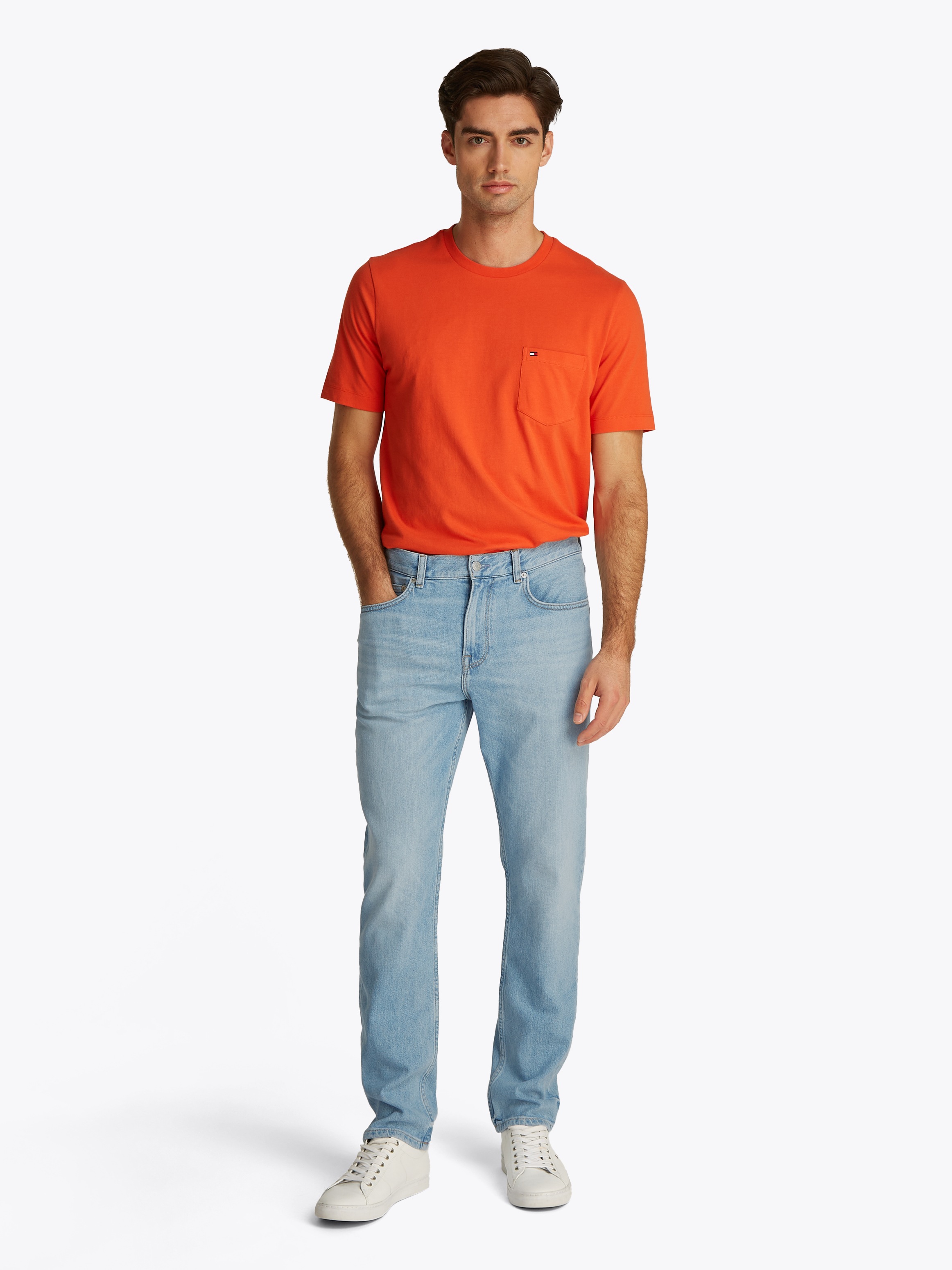 Thumbnail - Tommy Hilfiger Straight-Jeans "STRAIGHT DENTON STR MESA BLUE", in hellblauer Waschung