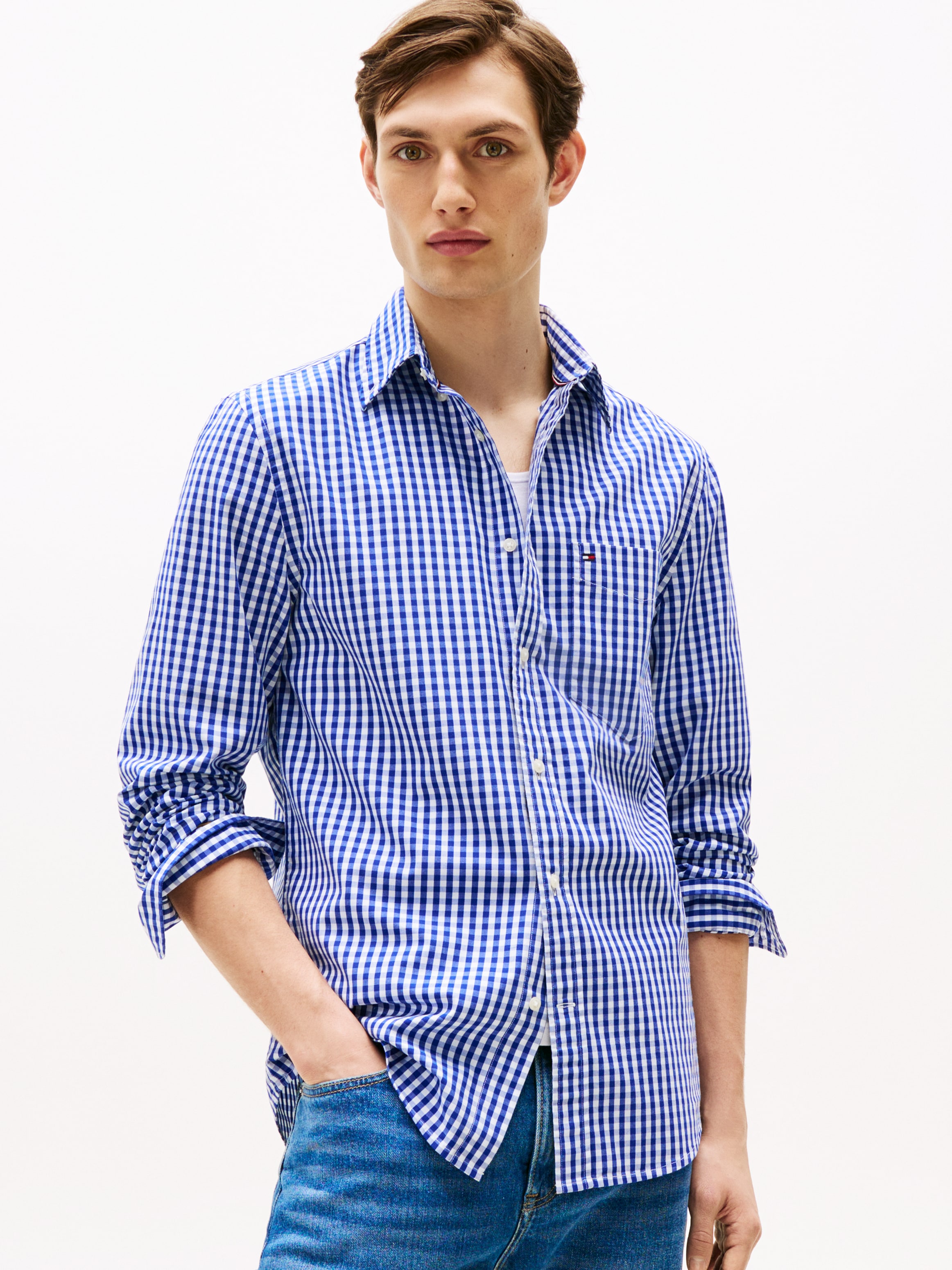 Tommy Hilfiger Langarmhemd "FLEX POPLIN GINGHAM SHIRT" günstig online kaufen