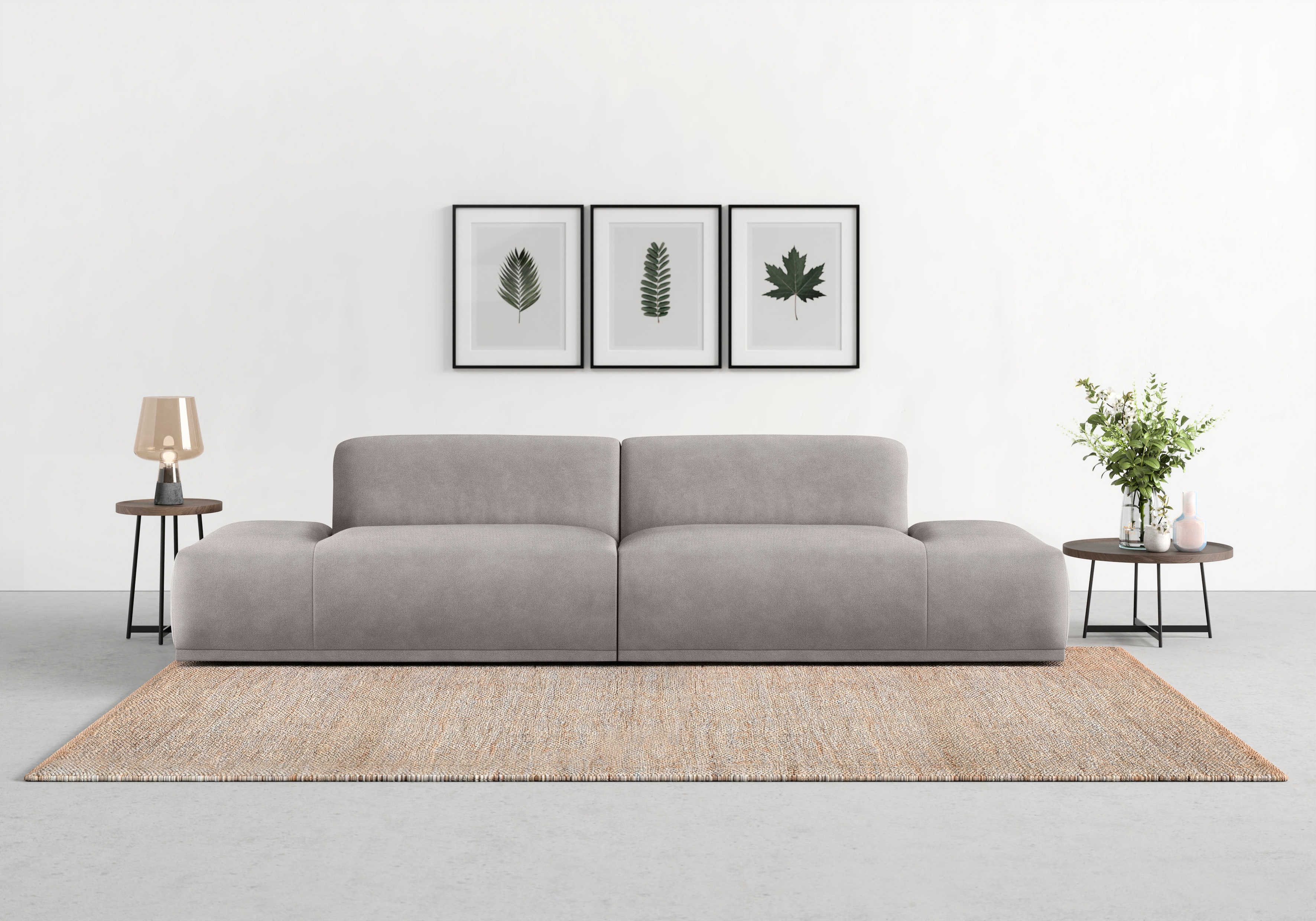 TRENDMANUFAKTUR Big-Sofa "Braga Japandi-Design, toller Sitzkomfort, Designsofa" in moderner Optik, mit hochwertigem Kaltschaum