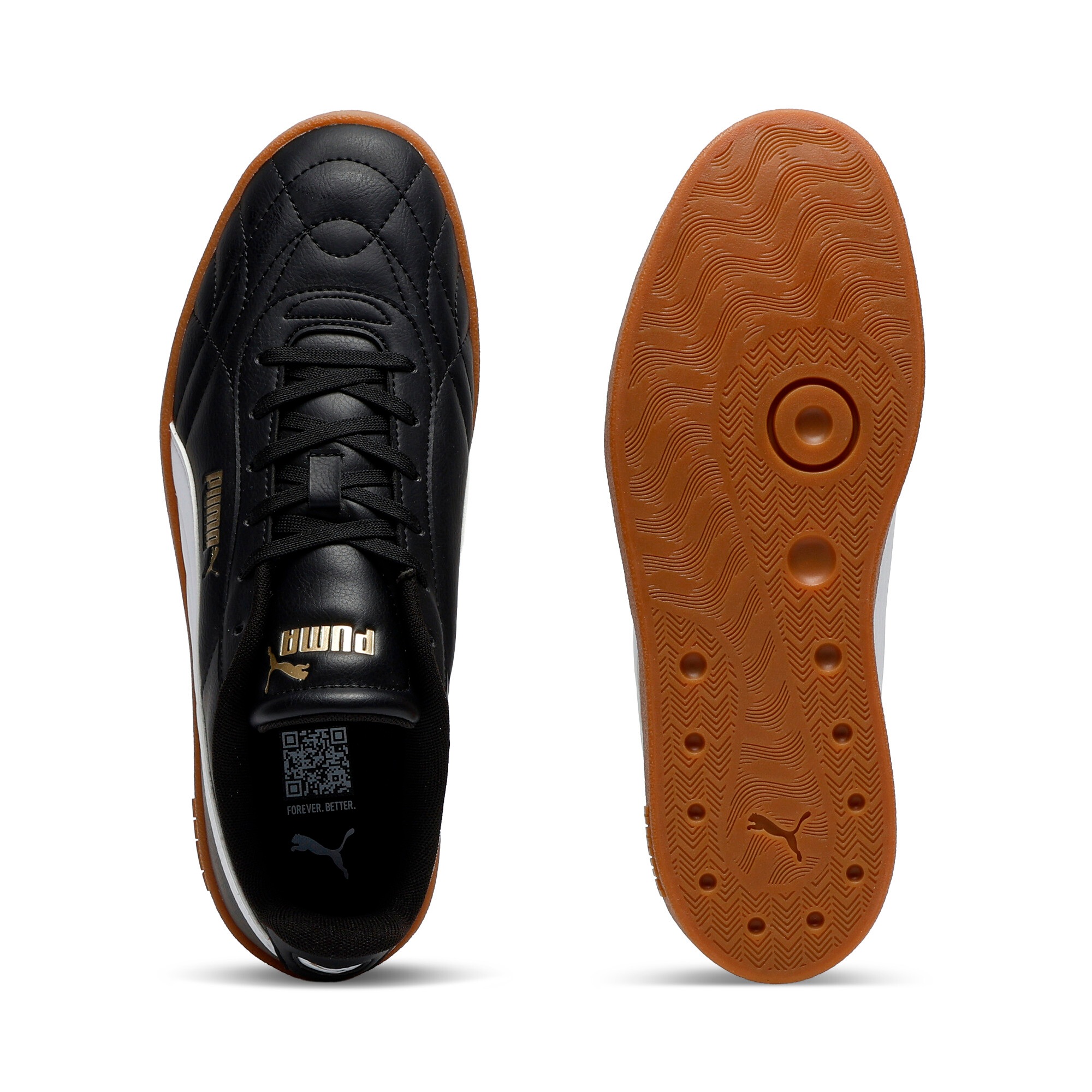Sneaker PUMA "CLUB II INDOOR", Herren, Gr. 42, puma schwarz, puma weiß, Synthetik, unifarben, Schuhe Sneaker, mit Schnürung, niedrige Schuhhöhe, nicht herausnehmbare Innensohle 3