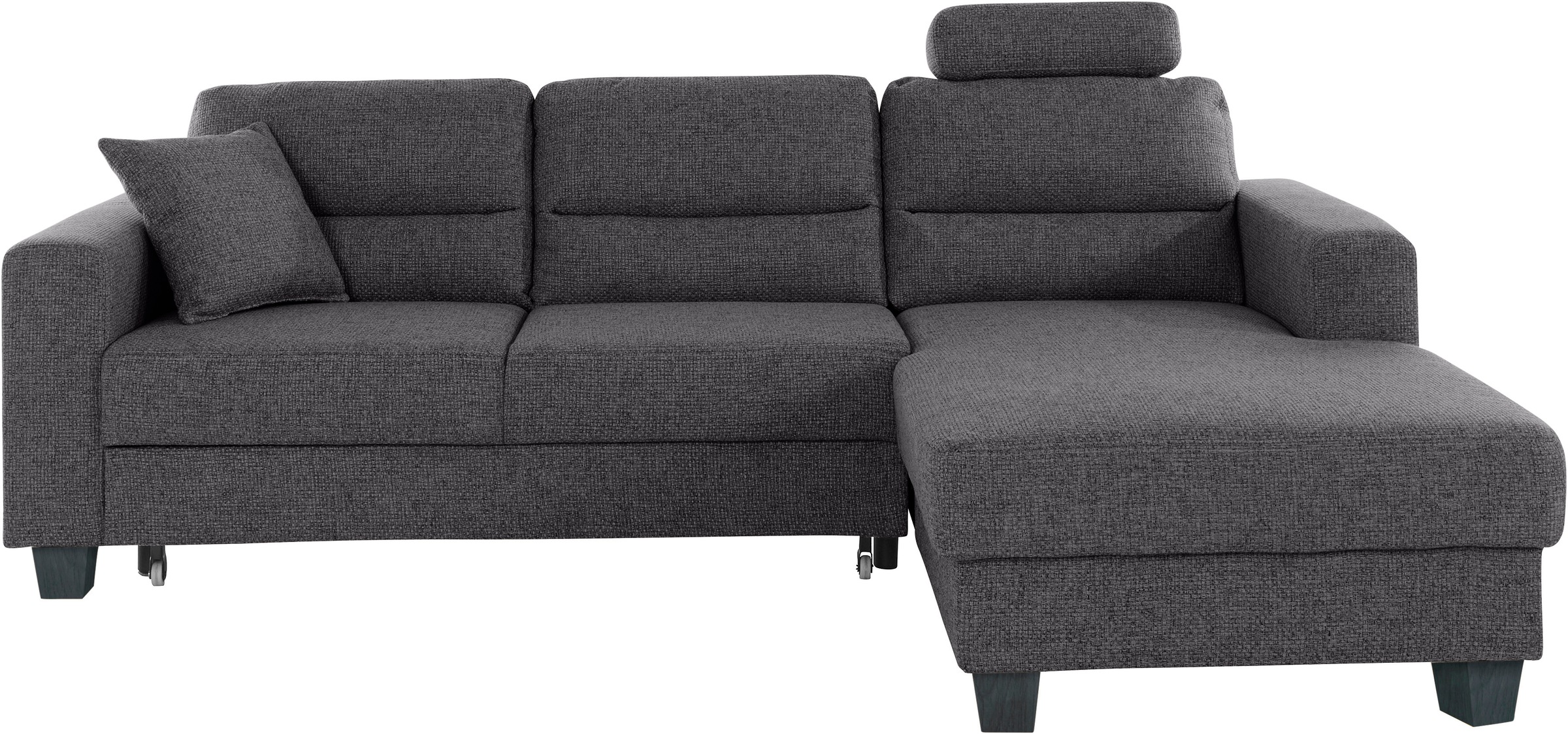 TRENDMANUFAKTUR Ecksofa »Chamber, zeitlos und modern, bequem mit hohem Sitzkomfort, L-Form«, inklusive einer Kopfstütze, wahlweise mit Schlaffunktion