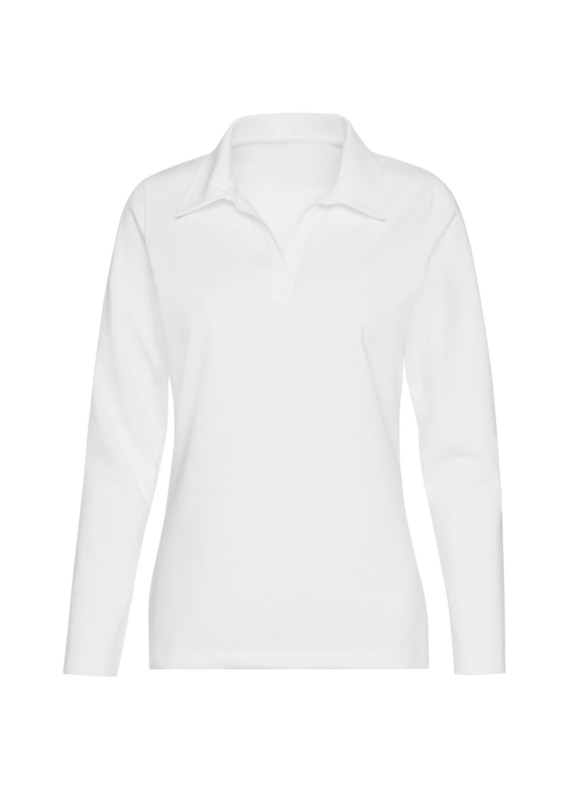 Trigema Poloshirt "TRIGEMA Langarm Poloshirt ohne Knopfleiste" 1 Stk. tlg. günstig online kaufen