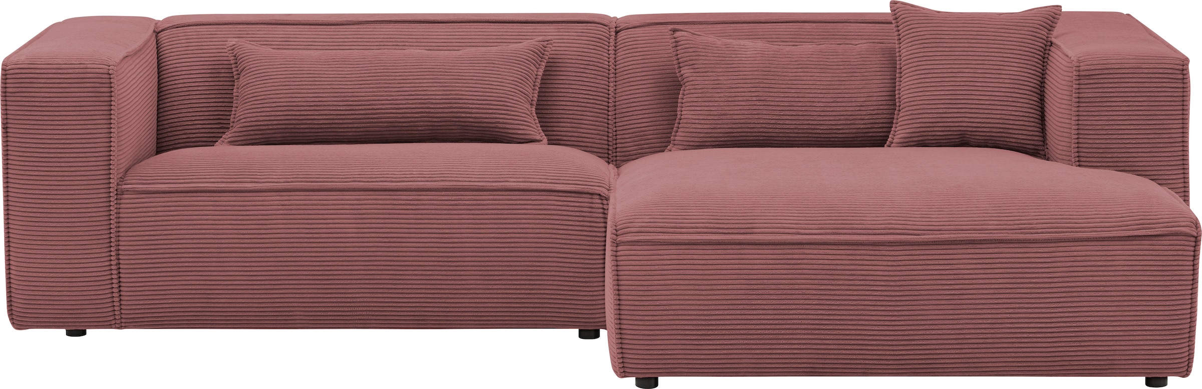 LeGer Home by Lena Gercke Ecksofa "PIARA mit Kedernaht, Cord, Leinenoptik o günstig online kaufen