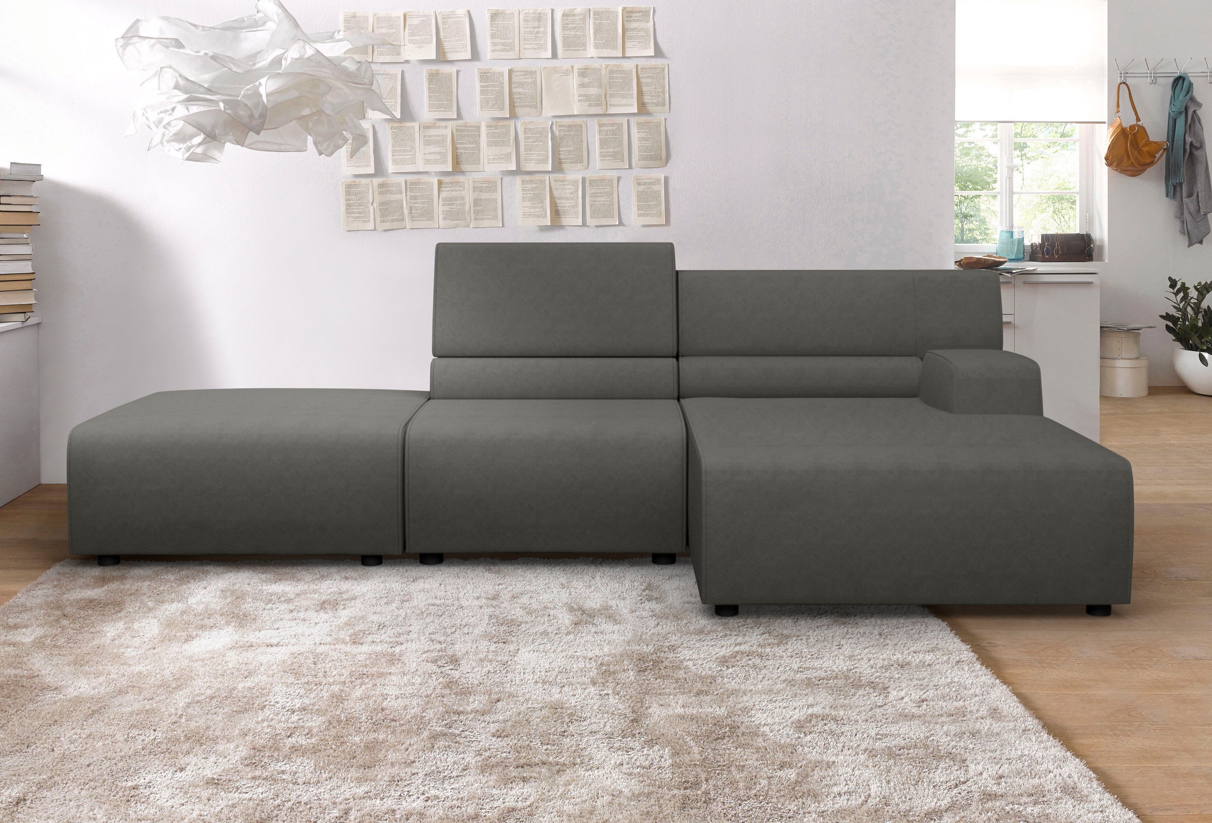 Egoitaliano Ecksofa "Babouche, Designsofa mit außergewöhnlichem Sitzkomfort zum Wohlfühlen"
