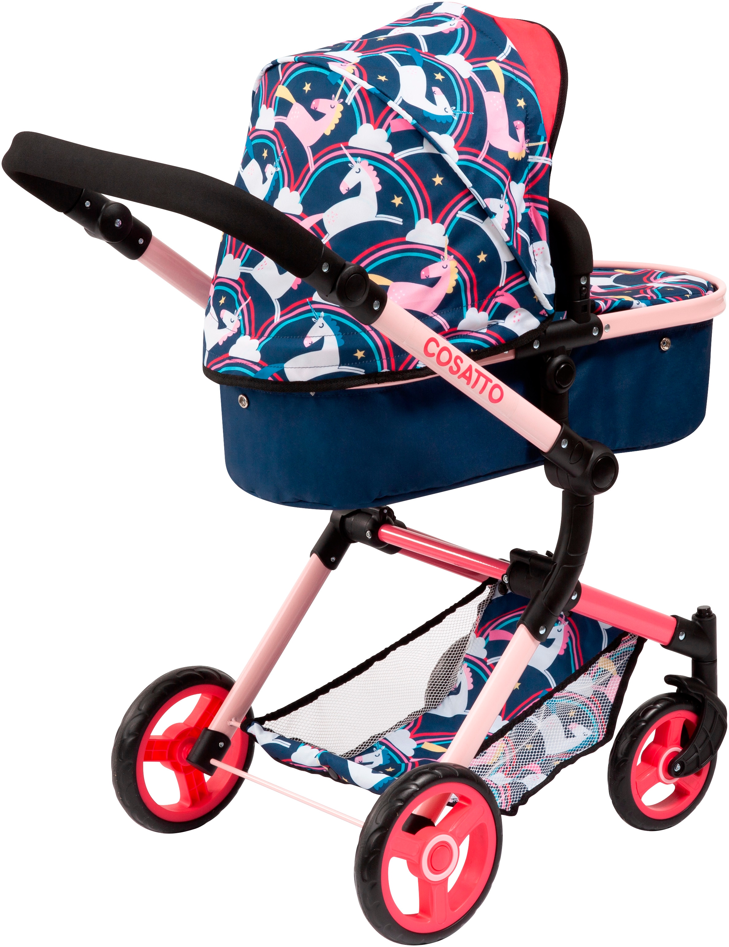 Bayer Puppenwagen »Neo Vario Einhorn« mit farblich passender Tasche