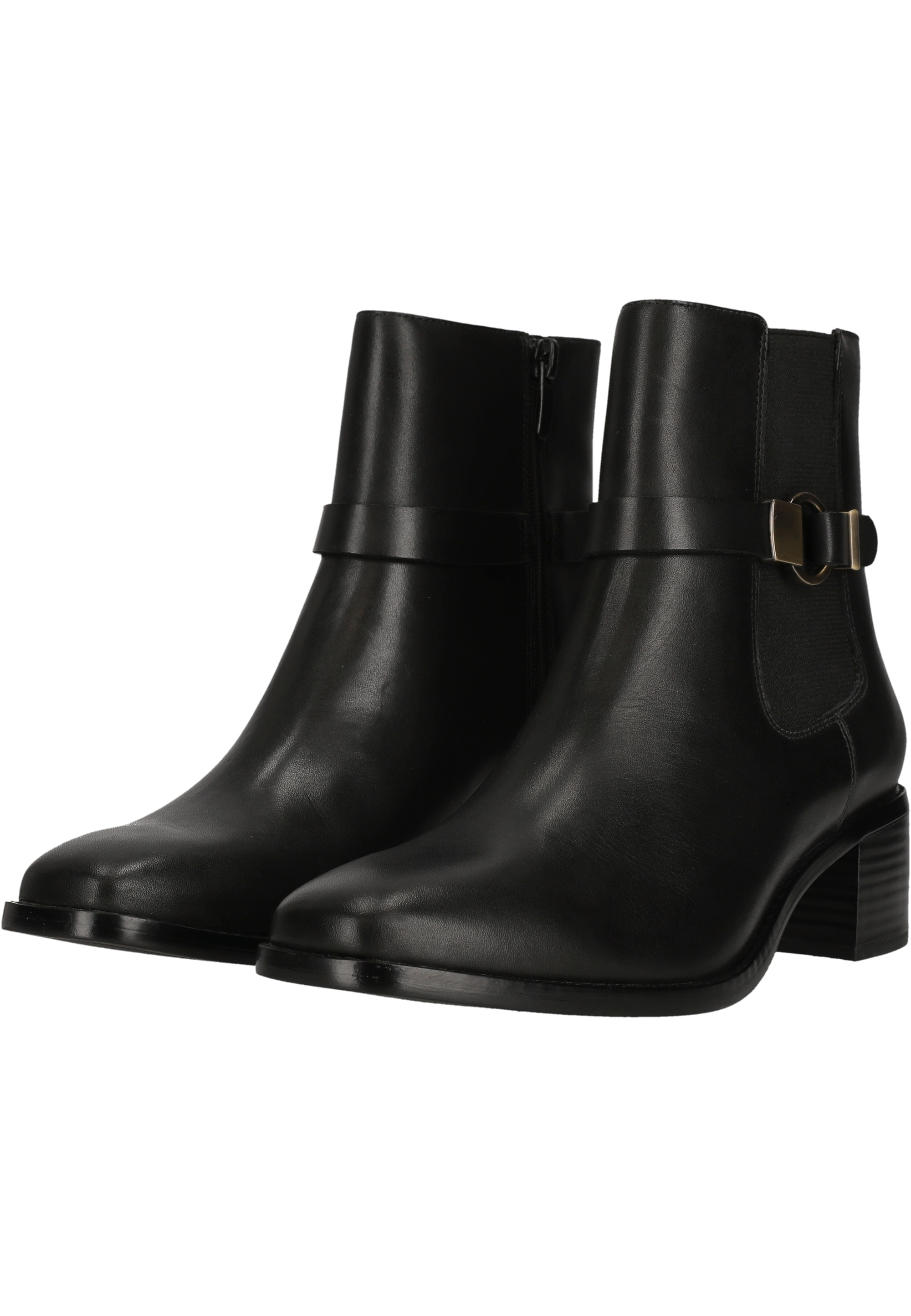Clarks Stiefelette »Wreen Buckle«  mit Karree-Spitze und Blockabsatz 5 cm