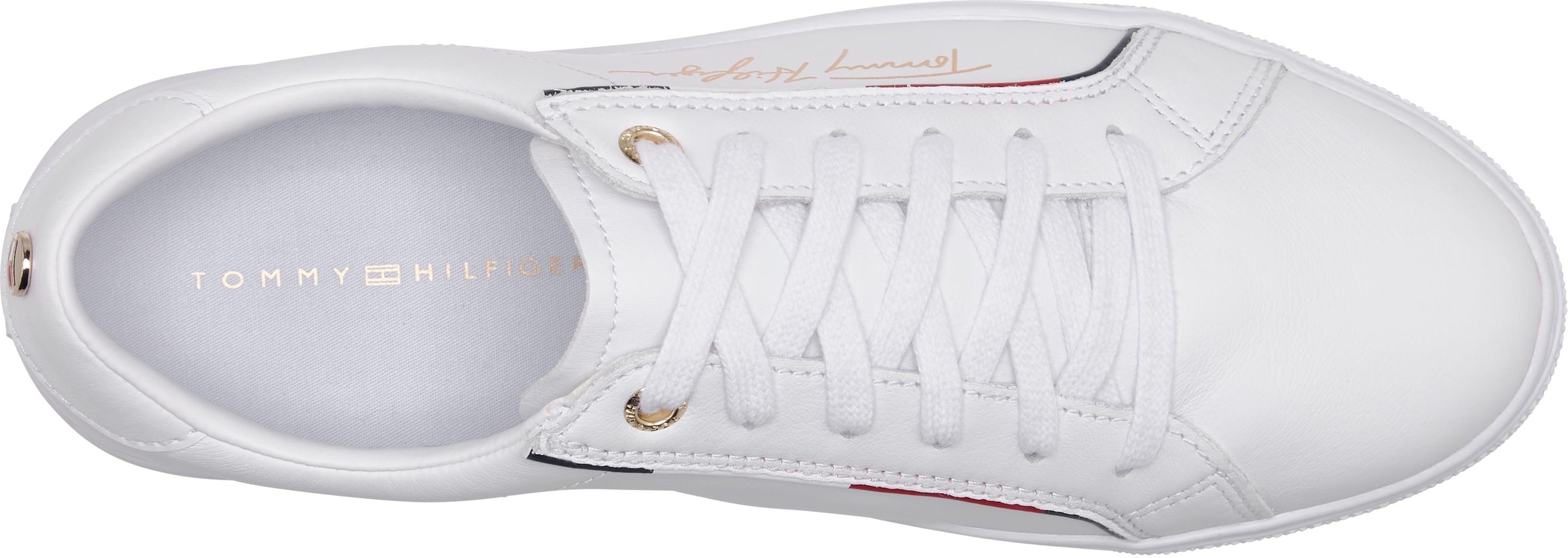 Tommy Hilfiger Sneaker »TOMMY HIFLIGER SIGNATURE SNEAKER«, mit bunter Paspellierung, Freizeitschuh, Halbschuh, Schnürschuh