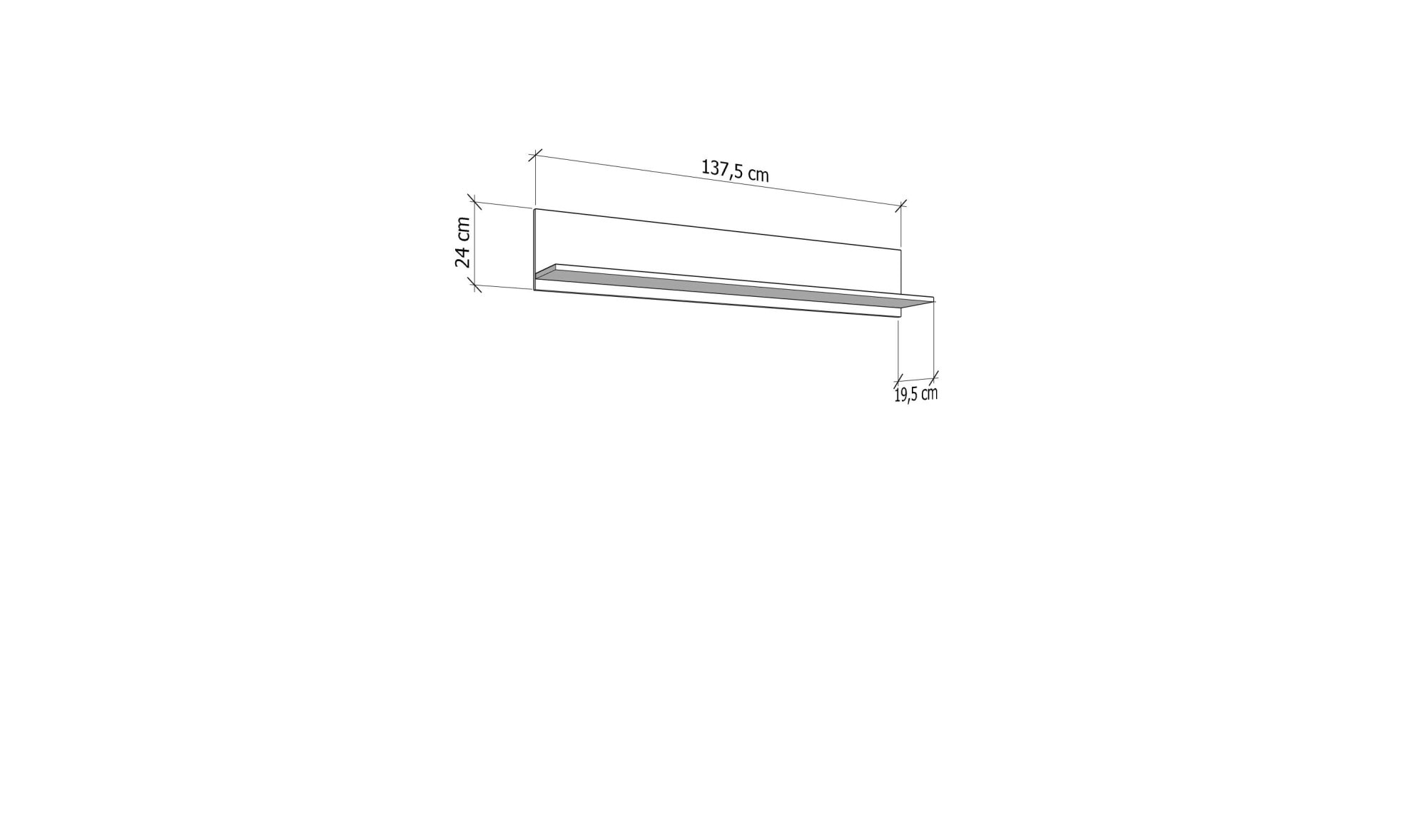 Home affaire Wandboard »Mayenne Wandregal, Ablageboden, Ablageboard, Schwebendes Regal«, Hängeregal, Wandmontage, Breite 138 cm
