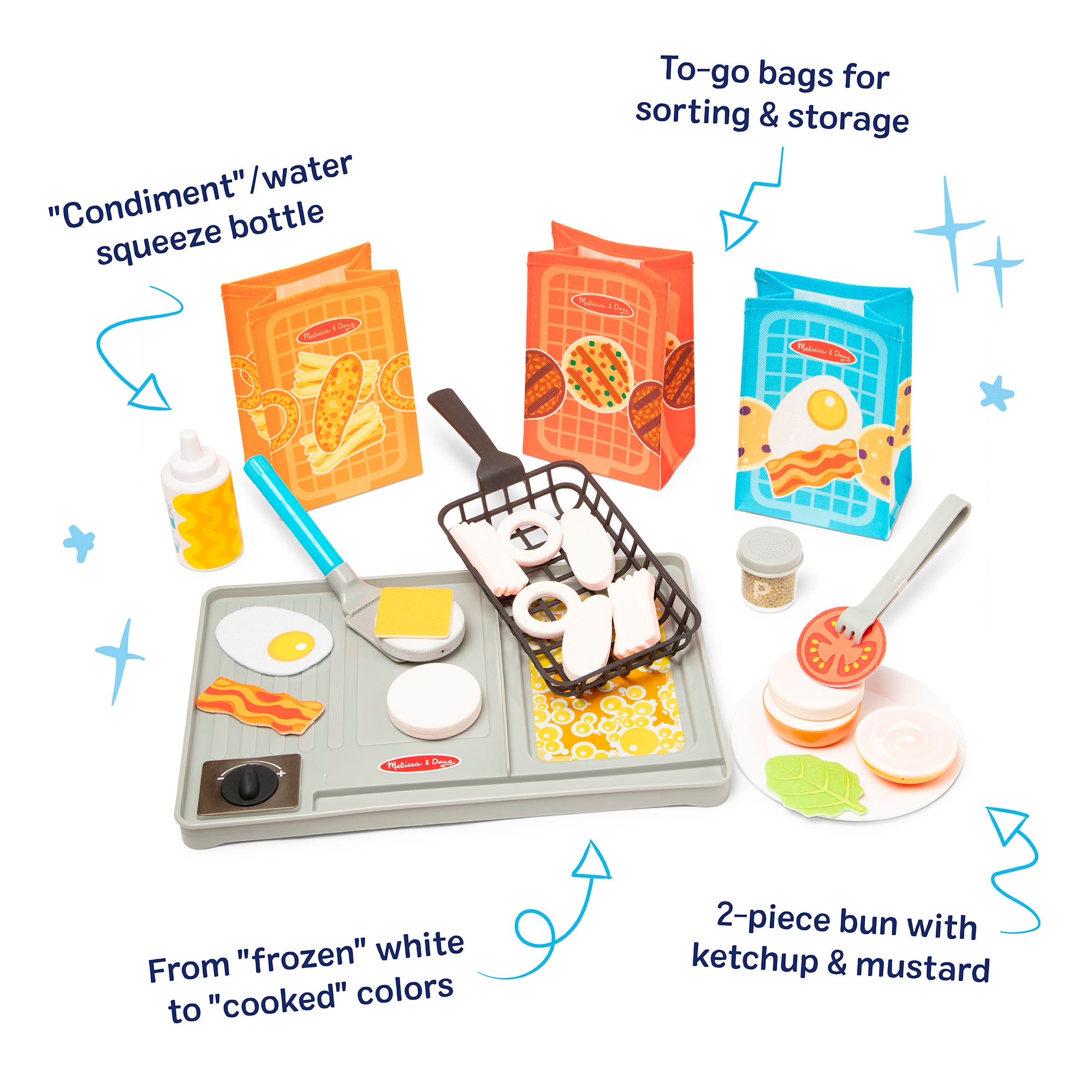 Spin Master Kinder-Grill »Melissa & Doug Water WOW Grill«, mit Farbwechseleffekt