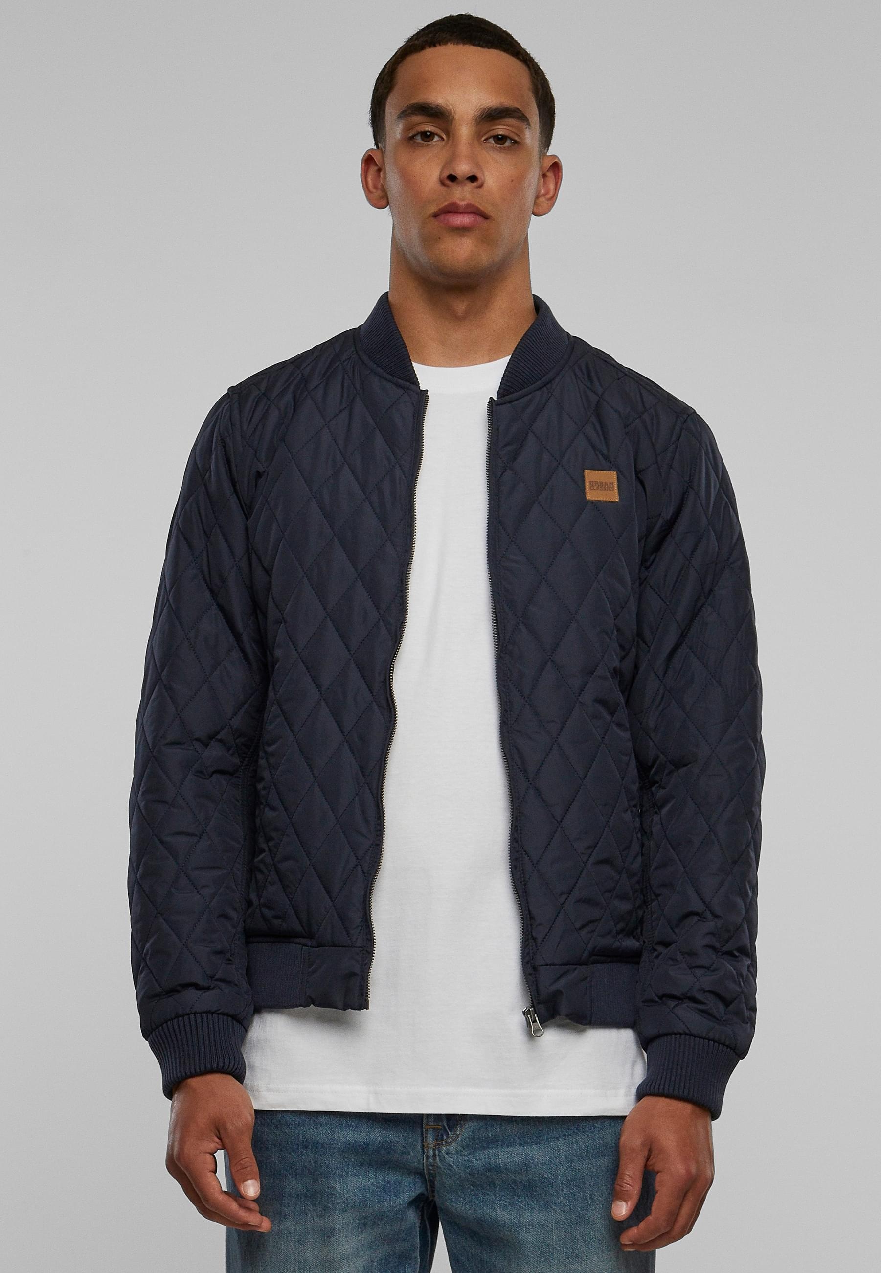 URBAN CLASSICS Allwetterjacke »Urban Classics Herren Diamond Quilt Jacket«, (1 St.), ohne Kapuze