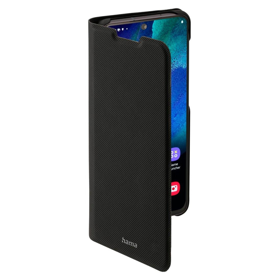 Hama Smartphone-Hülle »Booklet für Samsung Galaxy S21 FE 5G, schwarz, schlankes Design«, Samsung Galaxy S21 FE, Mit Standfunktion und Einsteckfächer