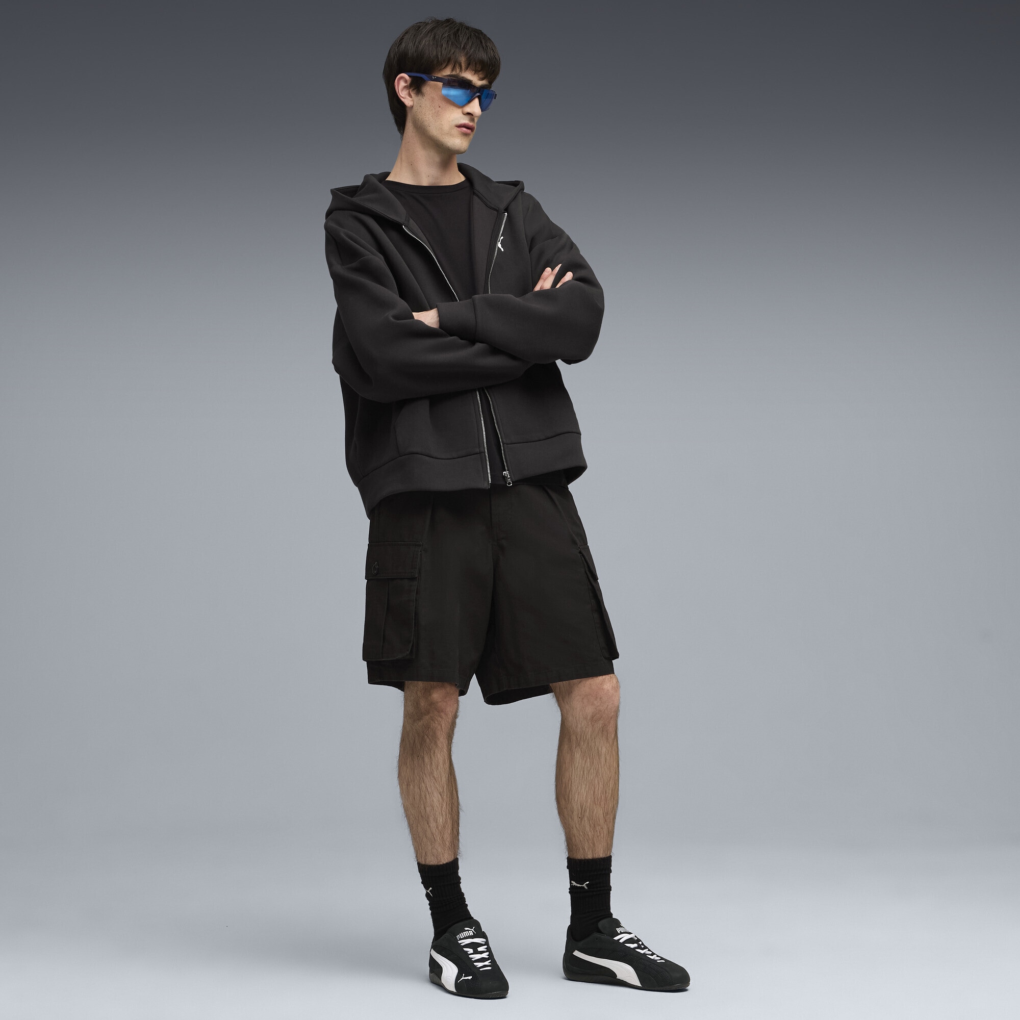 PUMA Sweatjacke »Wardrobe Essentials Boxy Kapuzenjacke Herren«