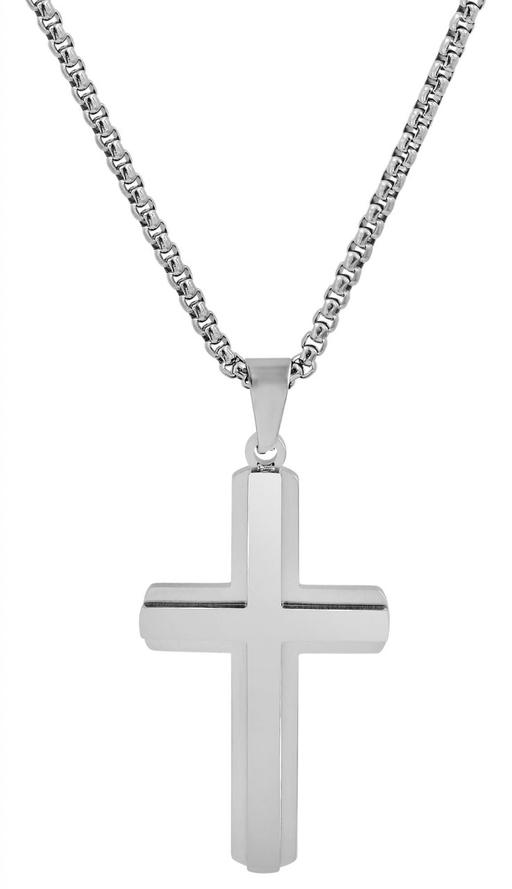 Adelia´s Kettenanhänger »stilvoller Kreuz Anhänger aus Edelstahl«