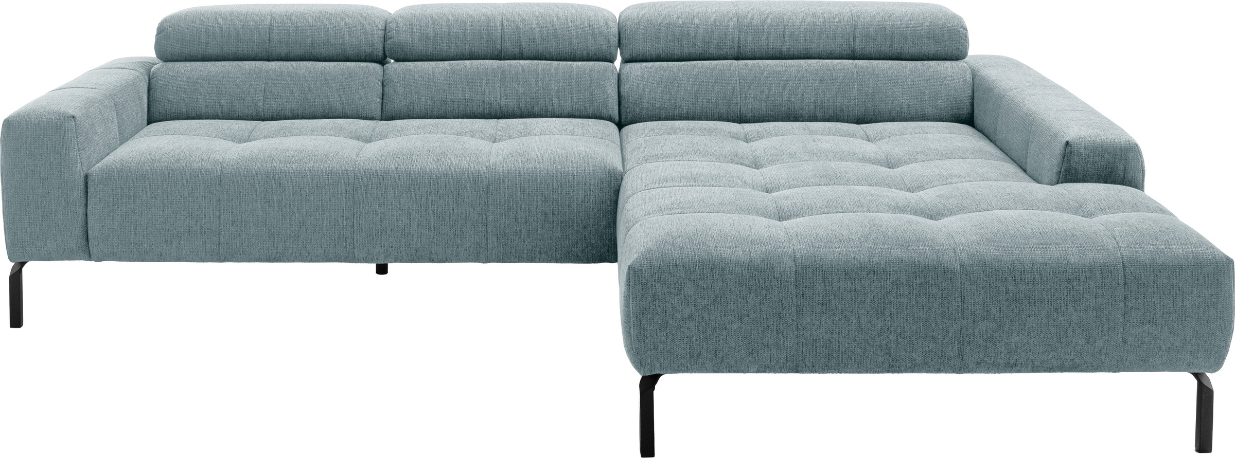 Home affaire Ecksofa "Claya Move, L-Form, Kopf- & Rückenverstellung, Breite 293 cm" Moderne Steppung, weicher Polsteraufbau & saugroboterfreundliche Höhe