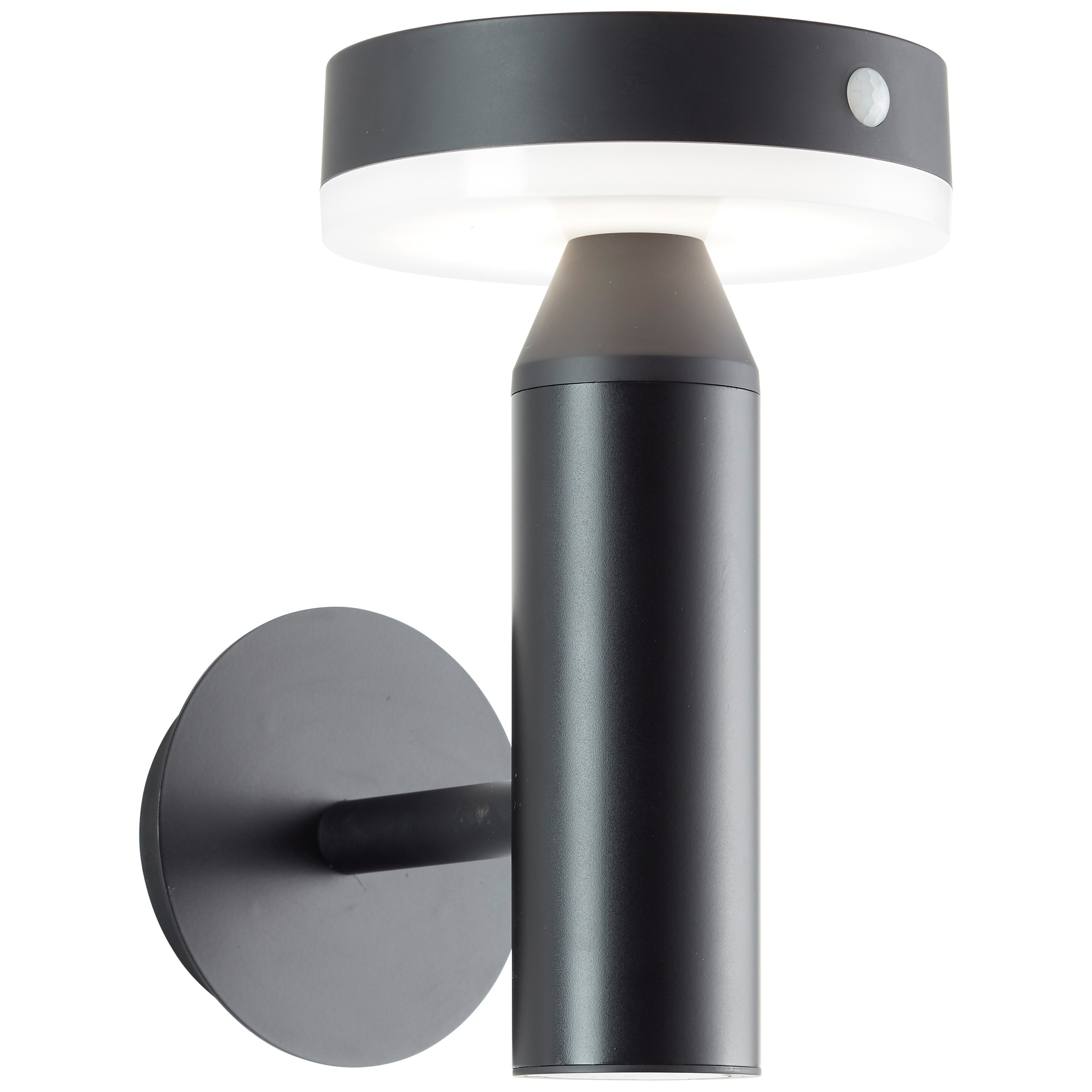 Brilliant LED Außen-Wandleuchte »Magua«, 1 flammig, LED Außenwandlampe mit Solar, 20 cm, 350 lm, 4000 K, Metall, schwarz