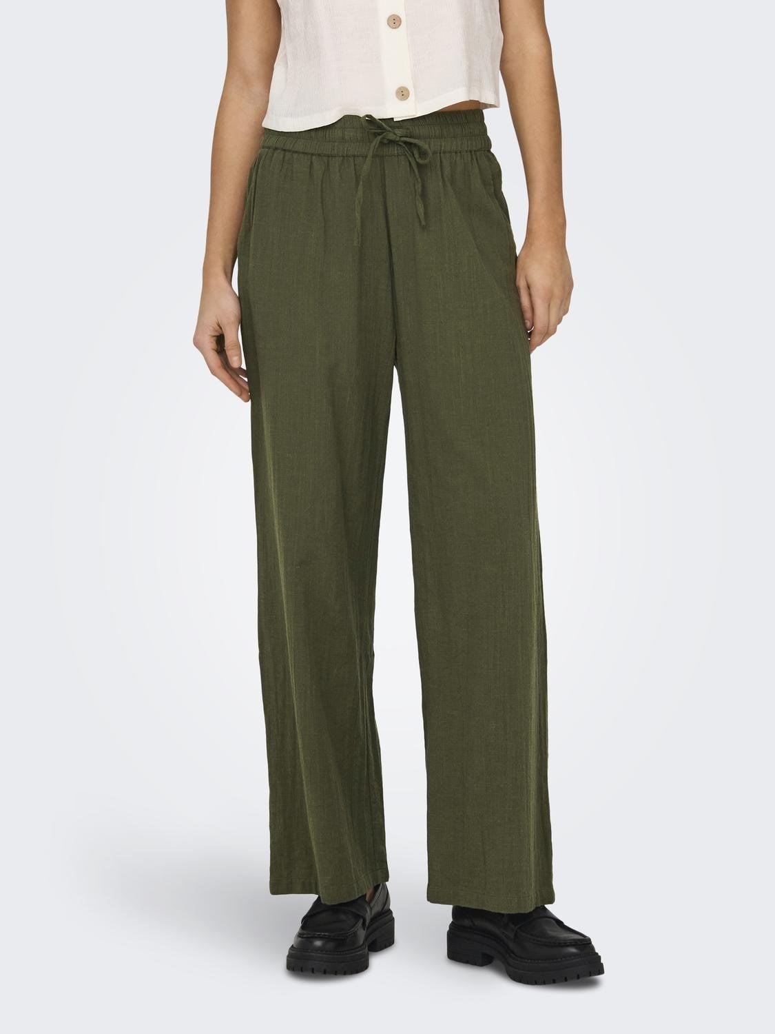 ONLY "ONLTIZANA COTTON LOOSE PANTS WVN NOOS"